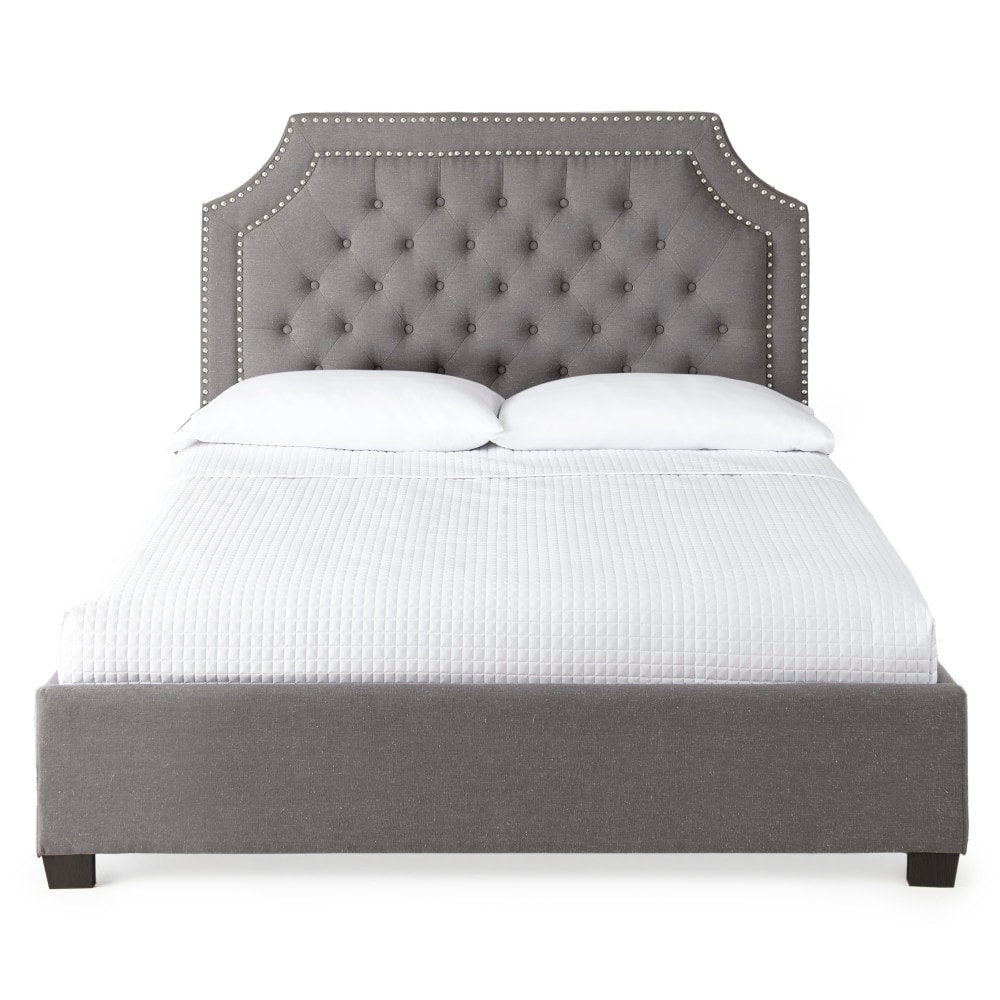 Steve Silver - Queen Gray Tufted with Headboard