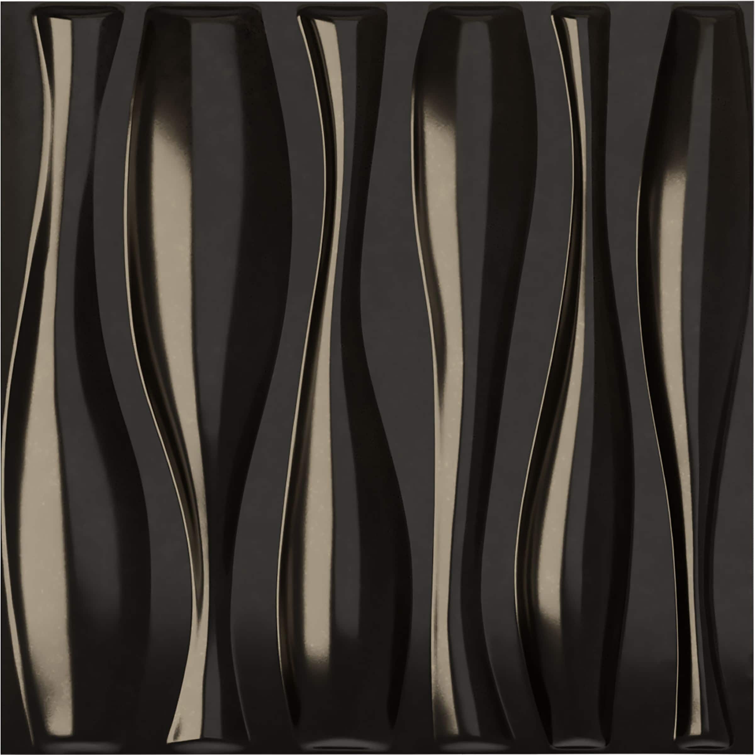 Ekena Millwork WP20X20FAECA 19-5/8-in x 19-5/8-in Embossed Paintable/Stainable Black PVC Abstract Wall Panel ( 2.67-sq ft )