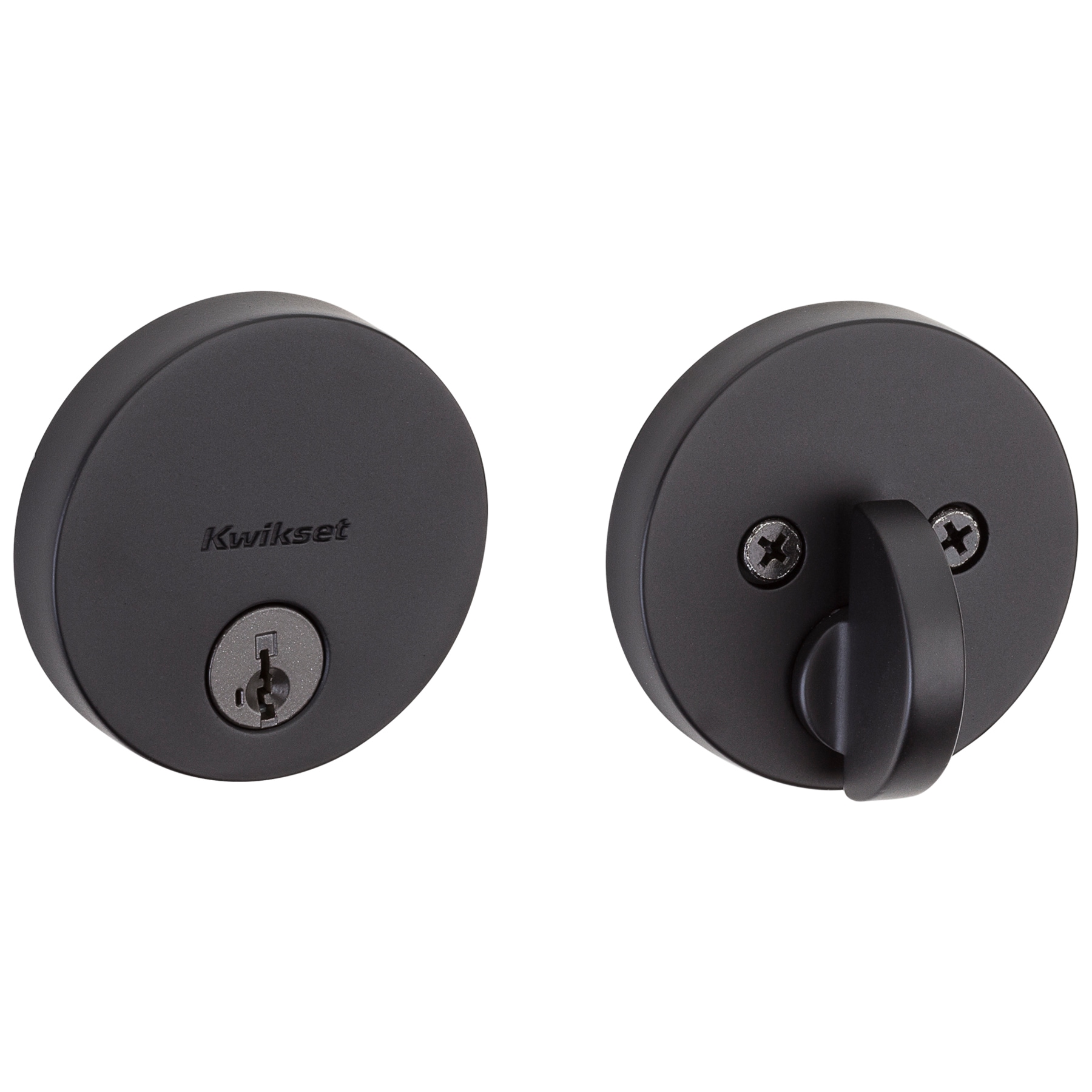 Kwikset Signature Series Signatures Uptown Iron Black Single Cylinder  Deadbolt with SmartKey in the Deadbolts department at