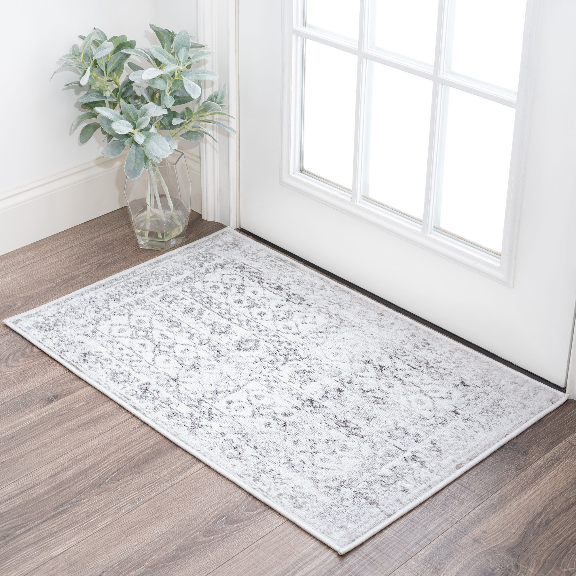 Tayse NEX1500 2X3 Nexus 2 x 3 (ft) Loomed Polypropylene Gray Rectangular Indoor Throw rug