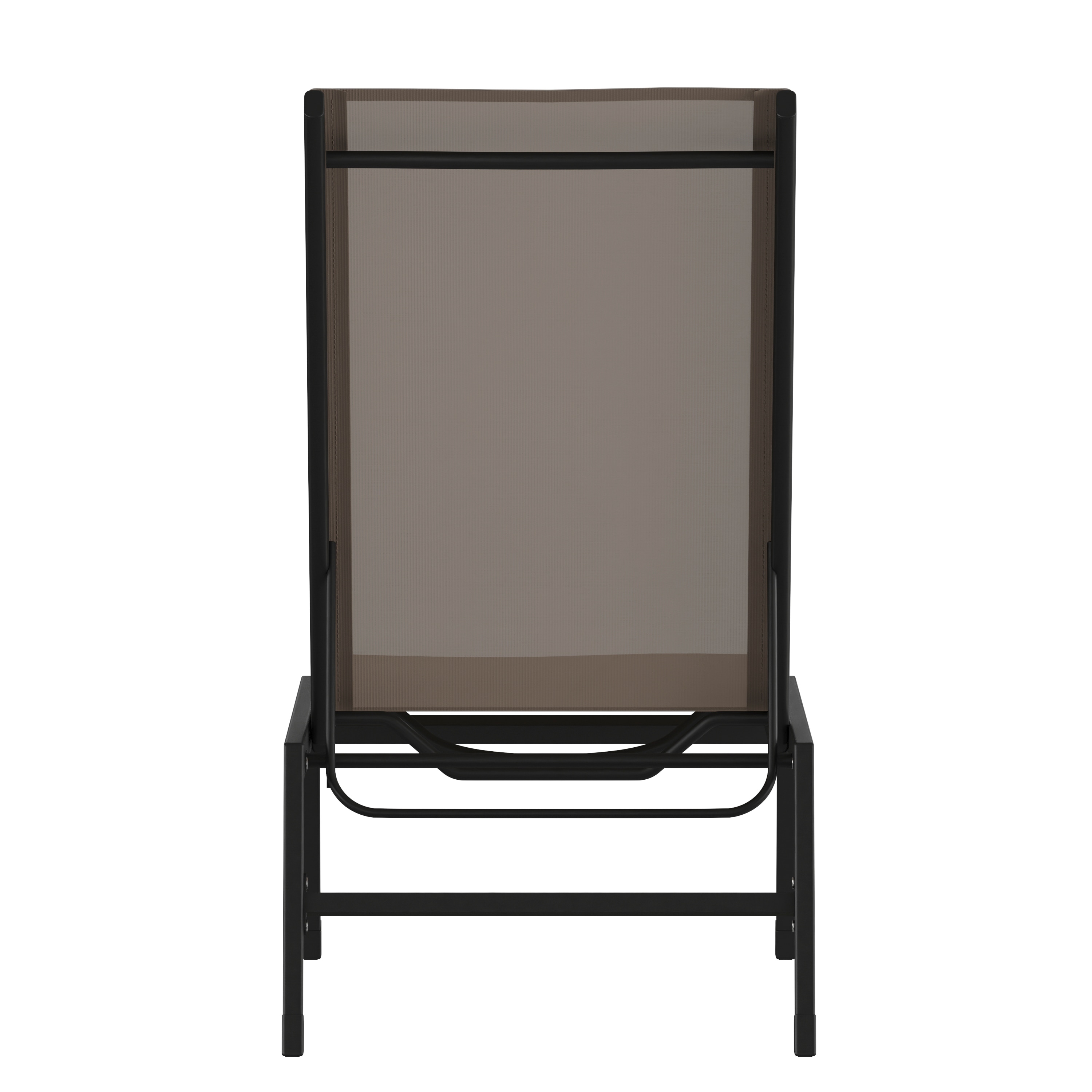 Brazos Adjustable Brown and Black Steel Outdoor Chaise Lounge Chair