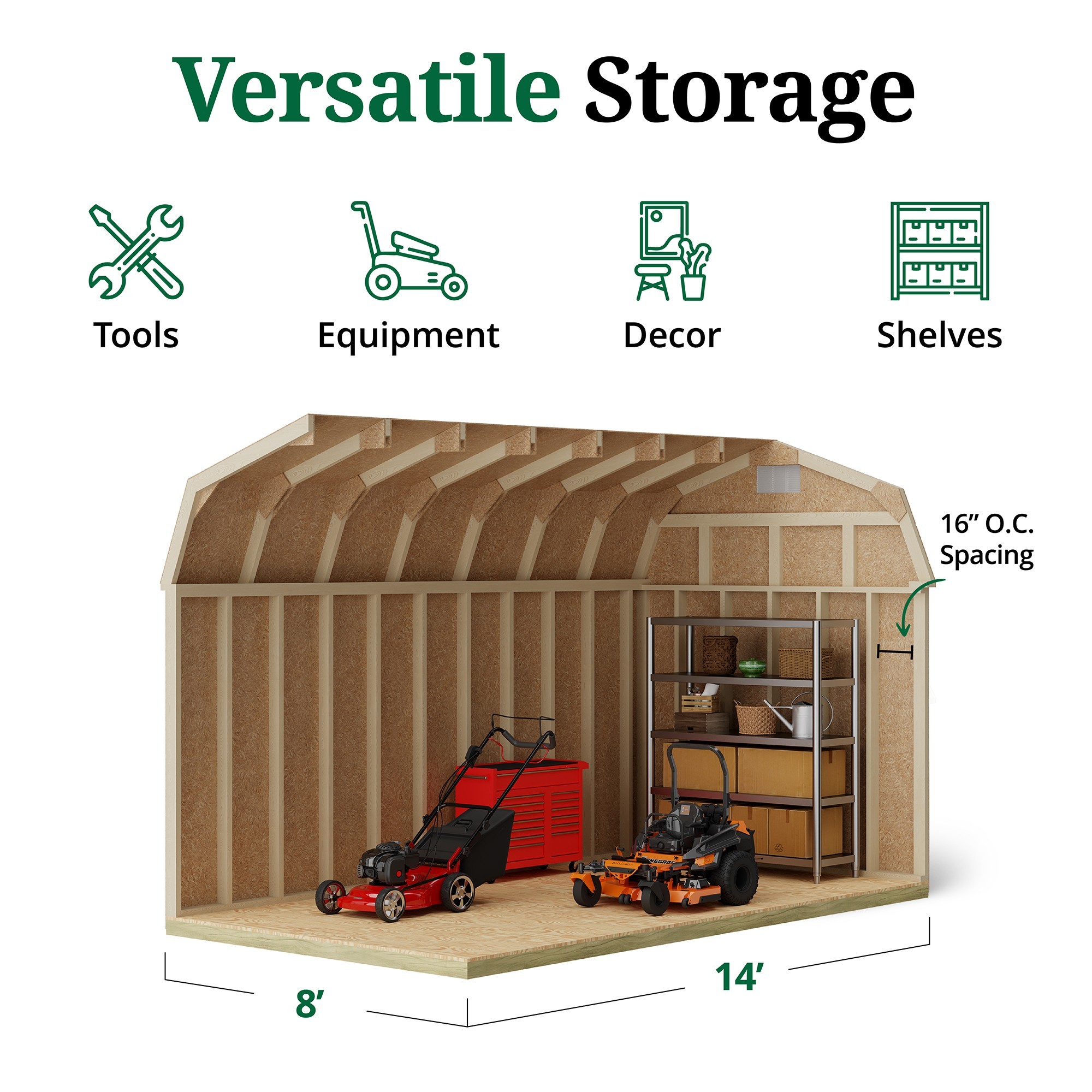 Little Cottage Co 8X14 CGB-6-PC-FK Wood-Storage-Buildings - View #4