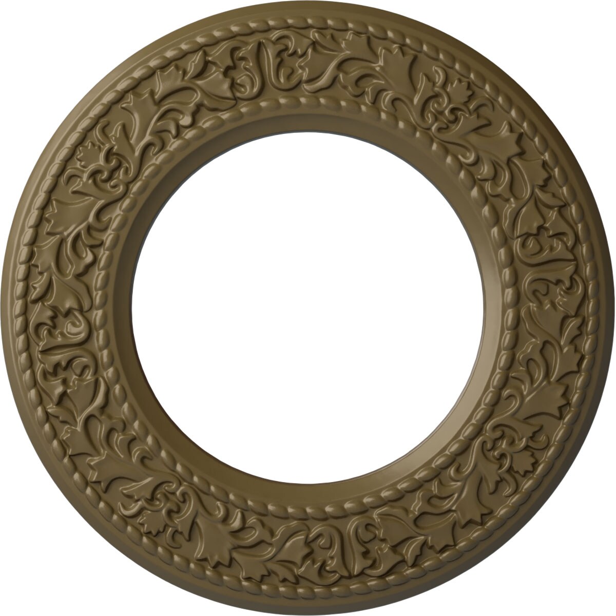 Ekena Millwork CM13BLMMF Blackthorn 13.375-in W x 13.375-in L Painted Mississippi Mud Polyurethane Whole Ceiling Medallion