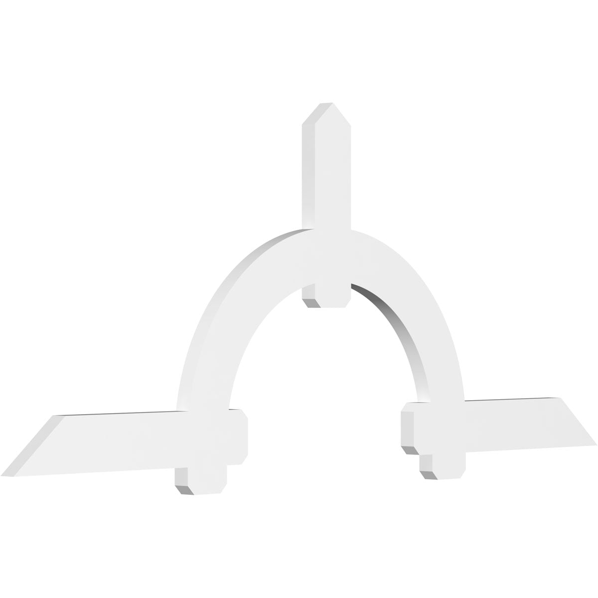Ekena Millwork GBP096X40X0206ERI00 Ericson White PVC Gable bracket