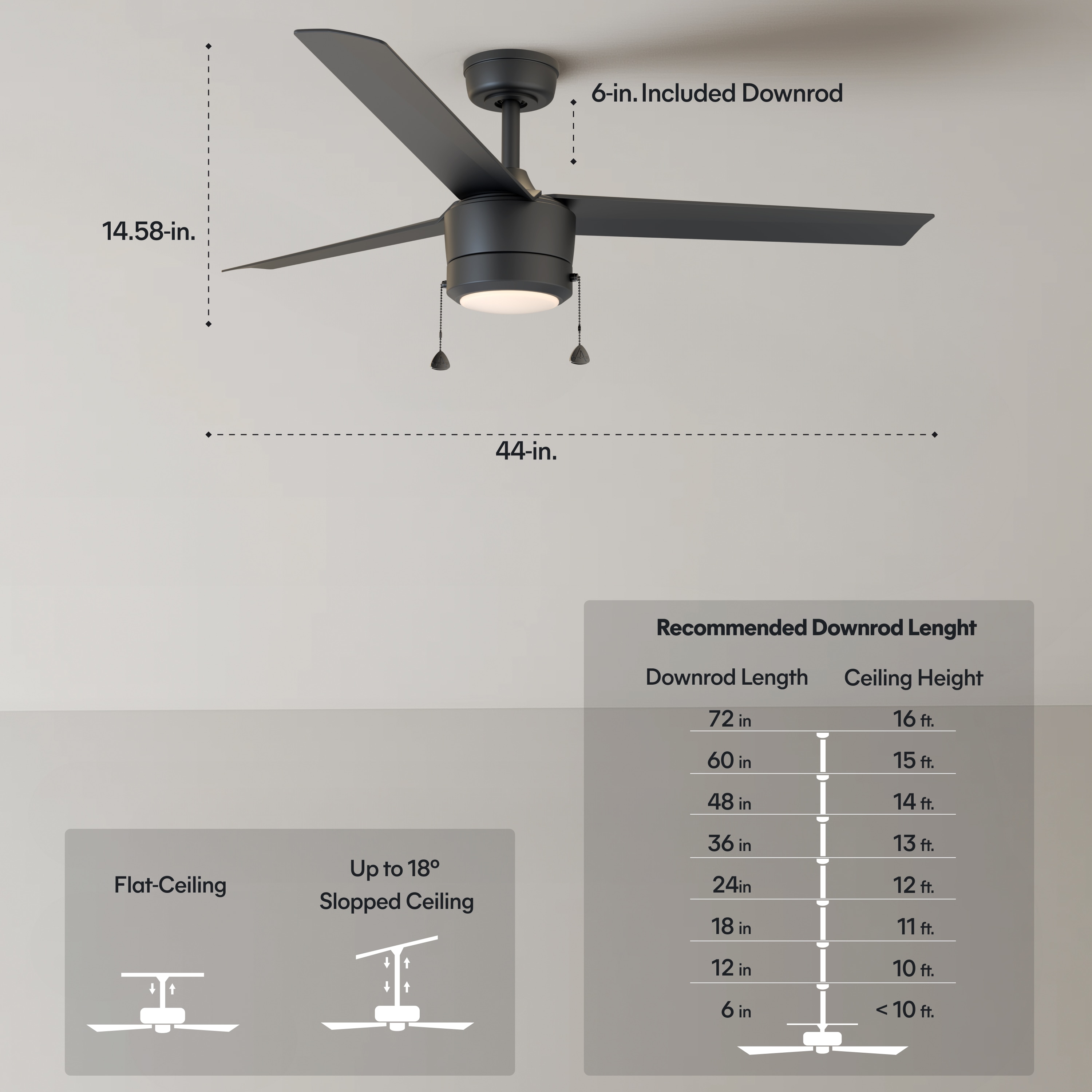 ALTITUDE 109LPC44MBKMBK Ceiling-Fans - View #14