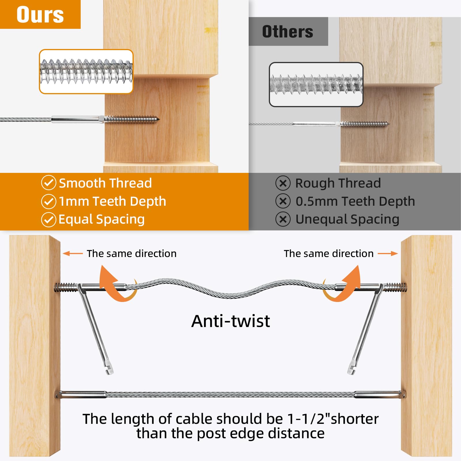 GAOLLY LKH0629X092 Lag-Screws - View #3