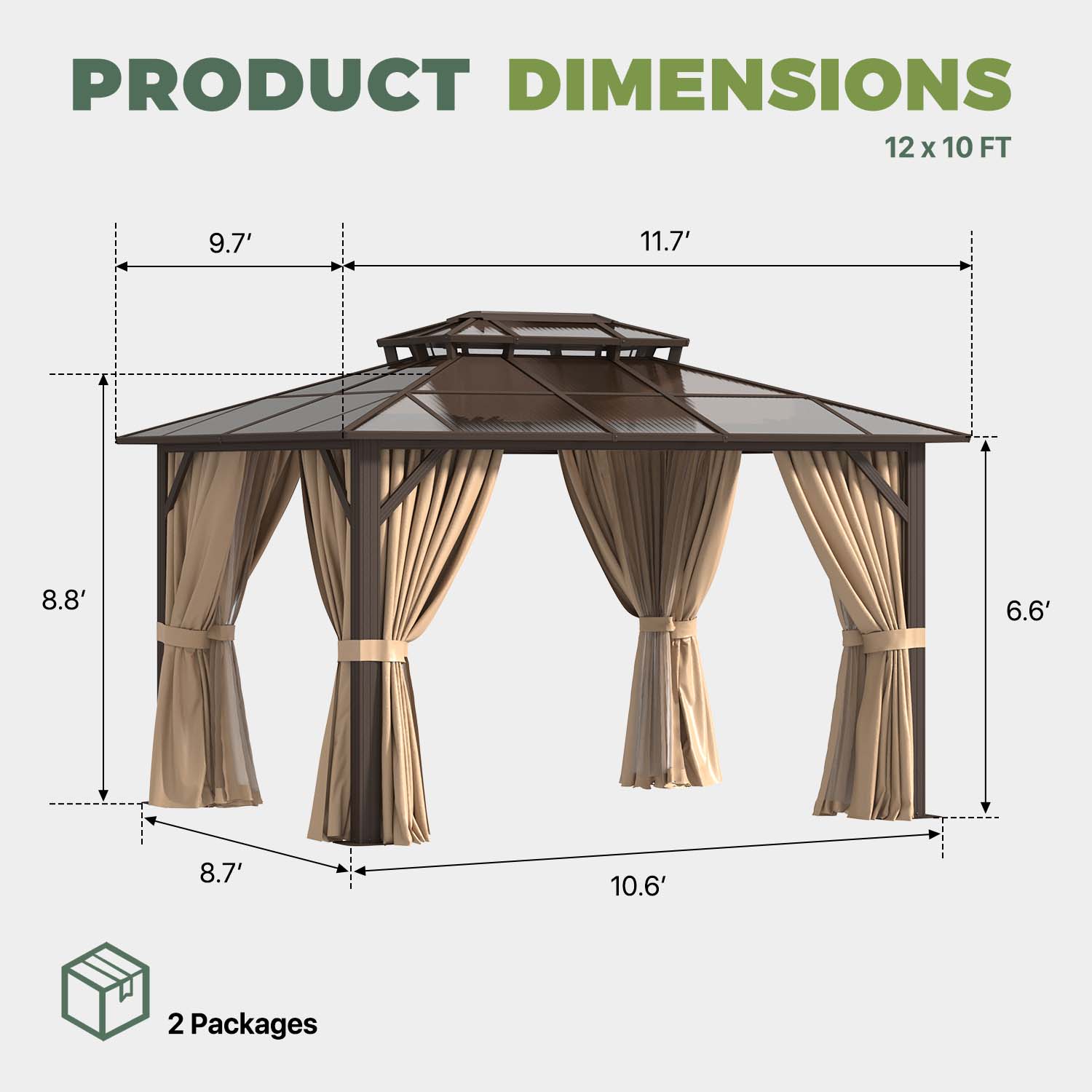 AOXUN AX-0581210G27 Wood-Resin-Gazebos - View #5