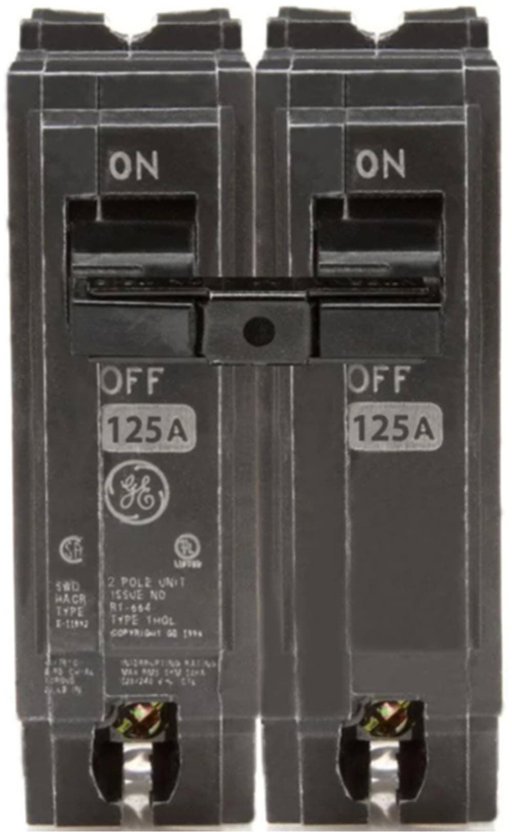 GE THQL21125P Q-Line THQL 125-amp 2 -Pole Standard trip Circuit Breaker