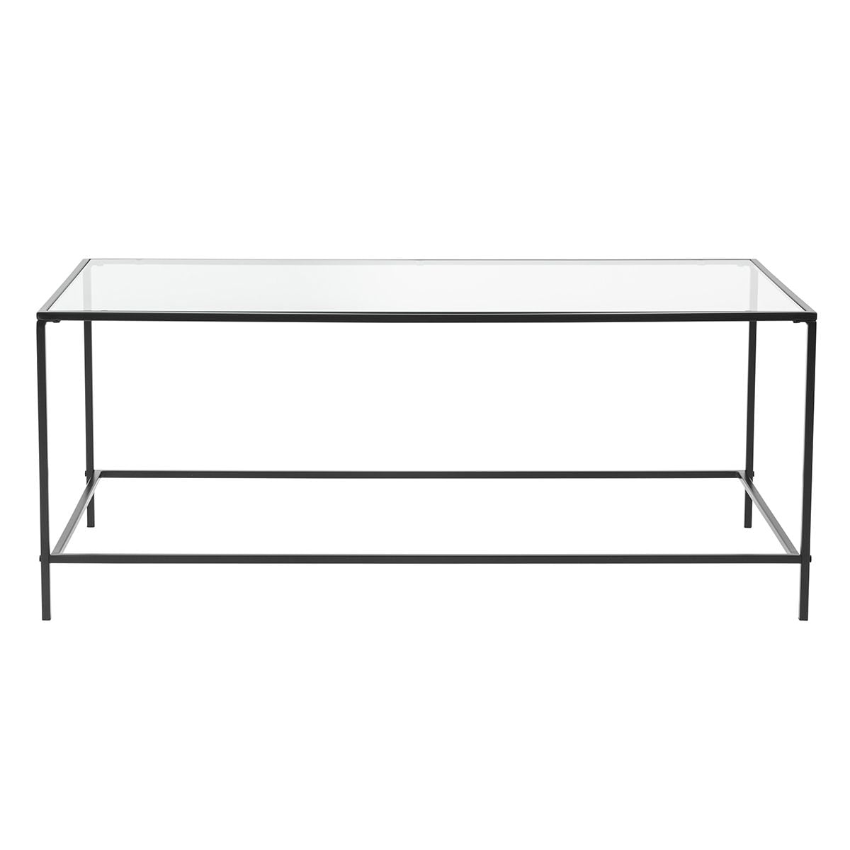 HomeRoots 370438 Amelia Tempered glass Glass Modern Coffee Table