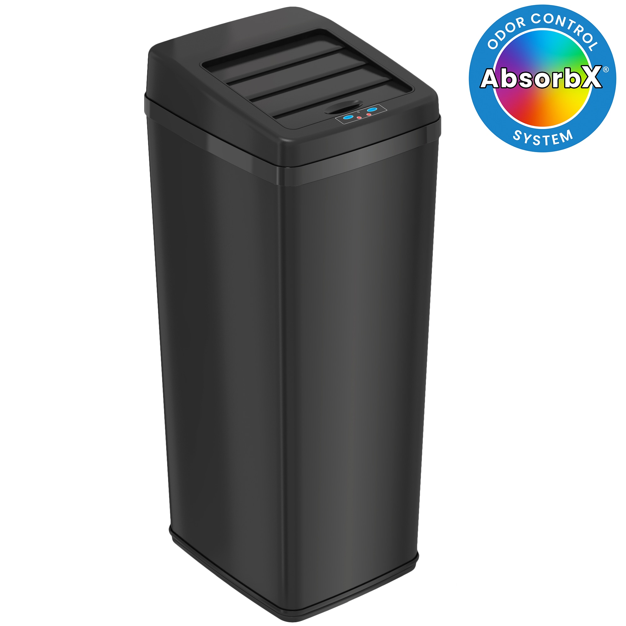 iTouchless IT14SB 14.0 Gallon Black stainless steel Steel Indoor Kitchen Motion Sensing Trash Can