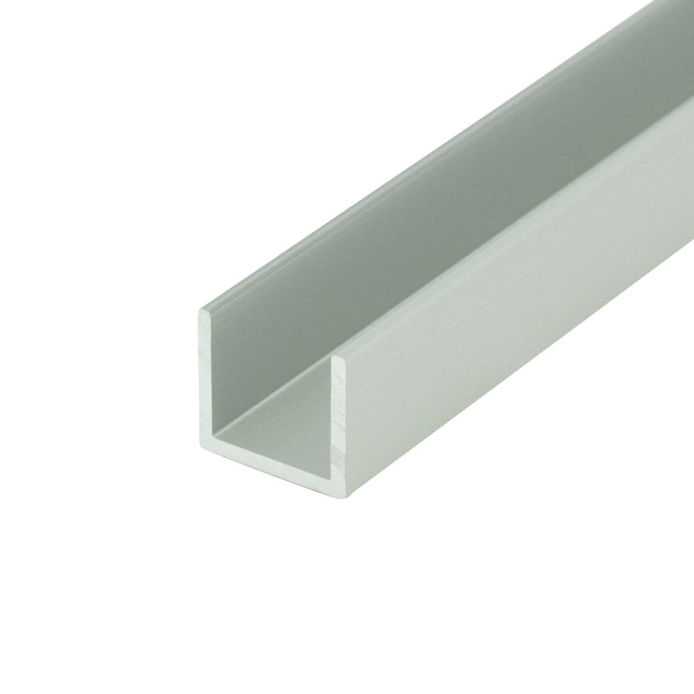 Outwater 3P1.27.02647 Satin Finish 1/2-in Inside Dimension Aluminum U-Channel 48-in Length (Pack of 3) C-Channel