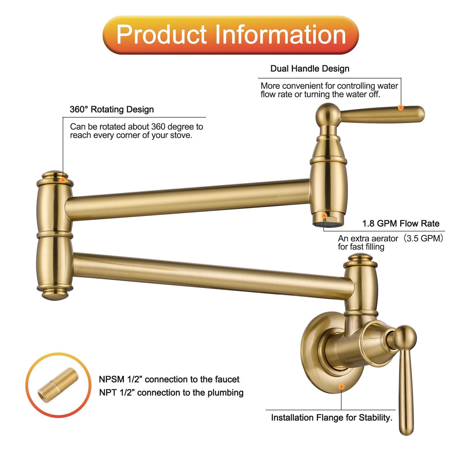 WOWOW 2314900G-LW Kitchen-Faucets - View #3
