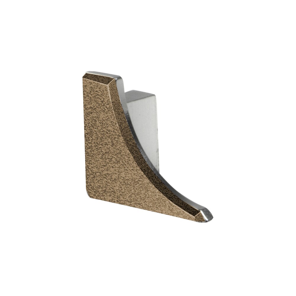 Schluter Systems EL/AHKA/TSB Dilex-AHKA 0.25-in W x 0.5-in L Beige textured color-coated aluminum Aluminum End caps Tile Edge Trim