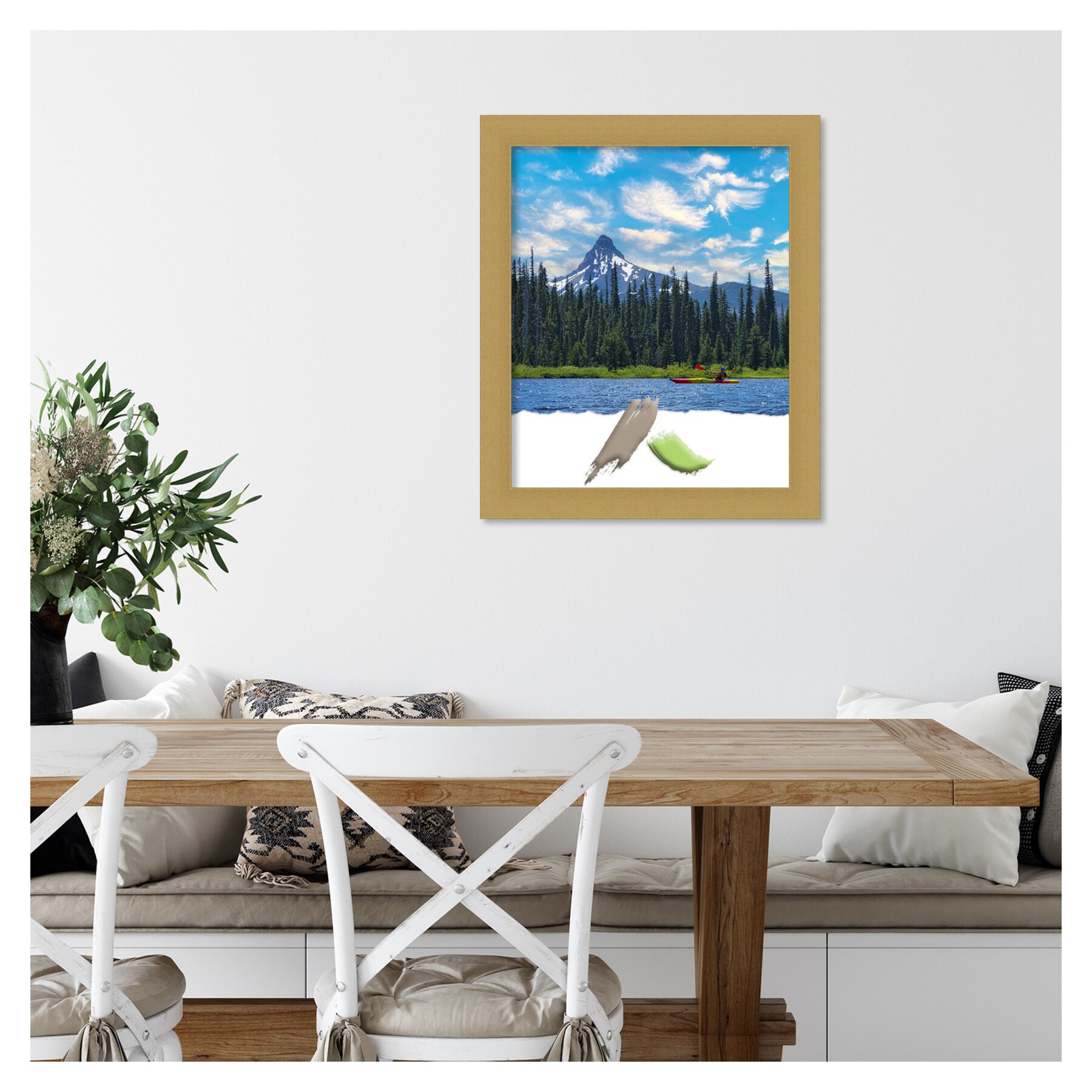 Grace Brushed Gold 18x22 Polystyrene Wall Picture Frame