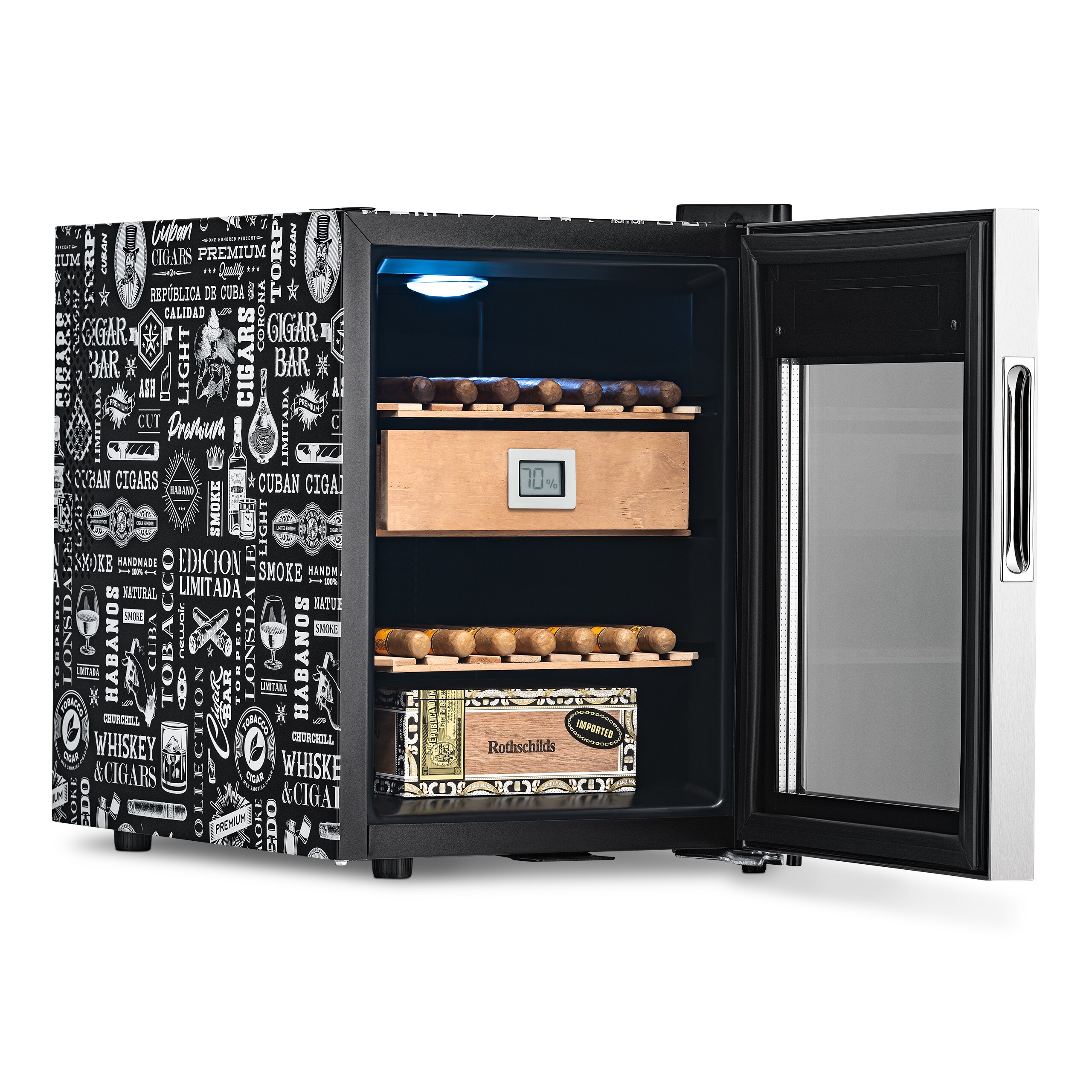 Refrigerator Wholesale Cigar Humidor Double Glazing Door with