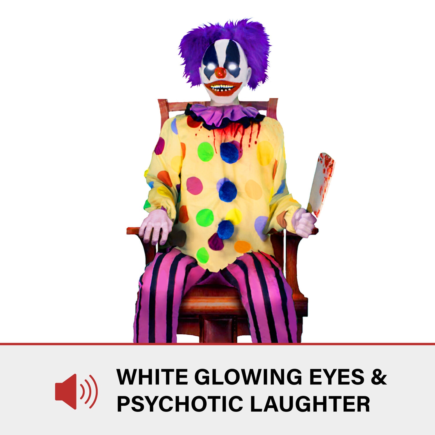 Haunted Hill Farm HHSTCLOWN-3FLSA Halloween-Animatronics - View #5