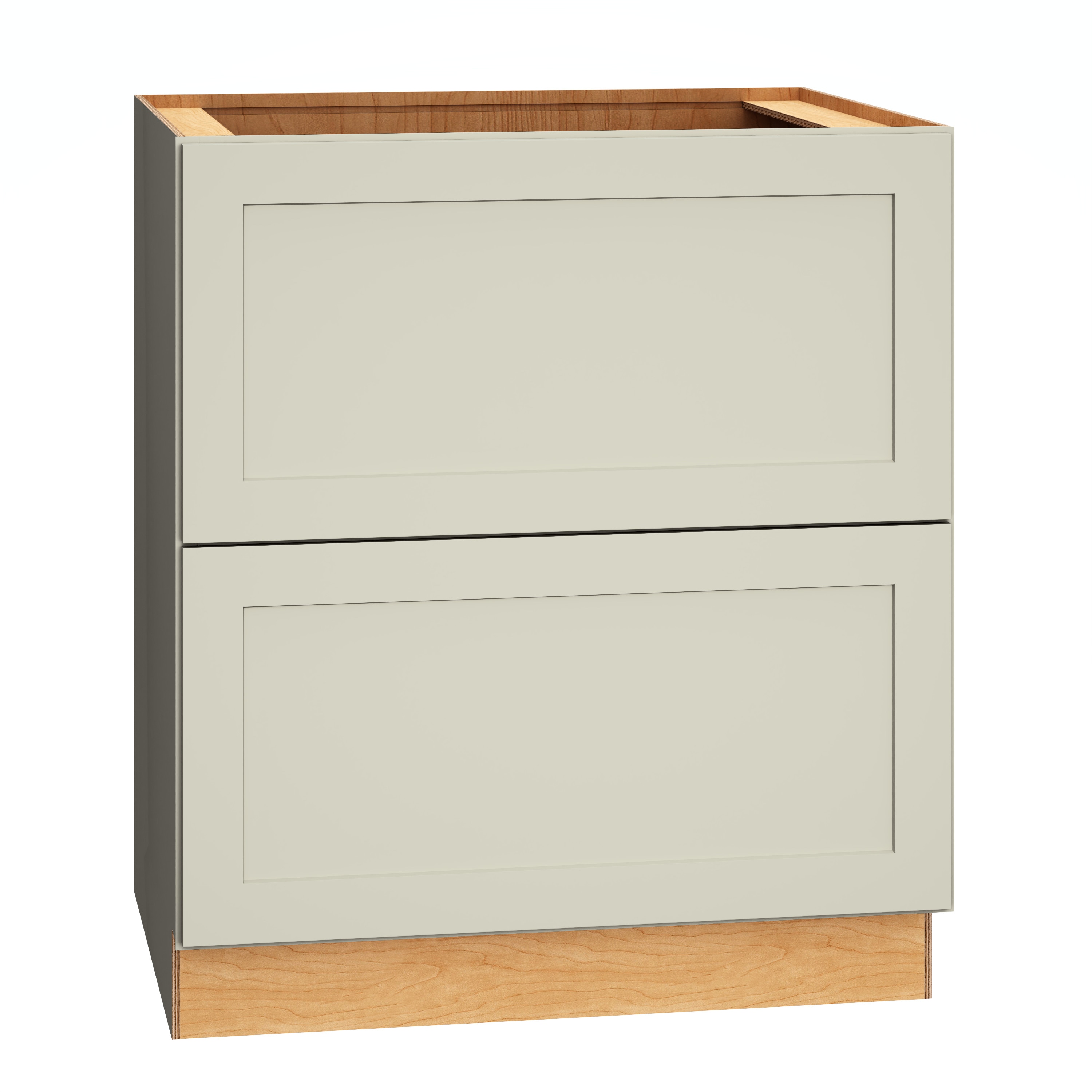 Diamond Express 61D-2DB30 Jamestown 30-in W x 34.5-in H x 24-in D Icy Avalanche 2 -Drawers Drawer Base Fully assembled Plywood Cabinet (Recessed Panel Shaker)