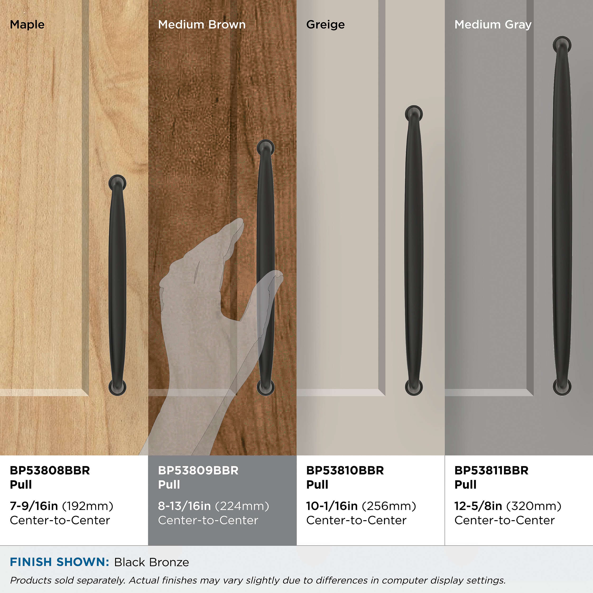 Amerock BP53809BBR Cabinet-Pulls - View #5
