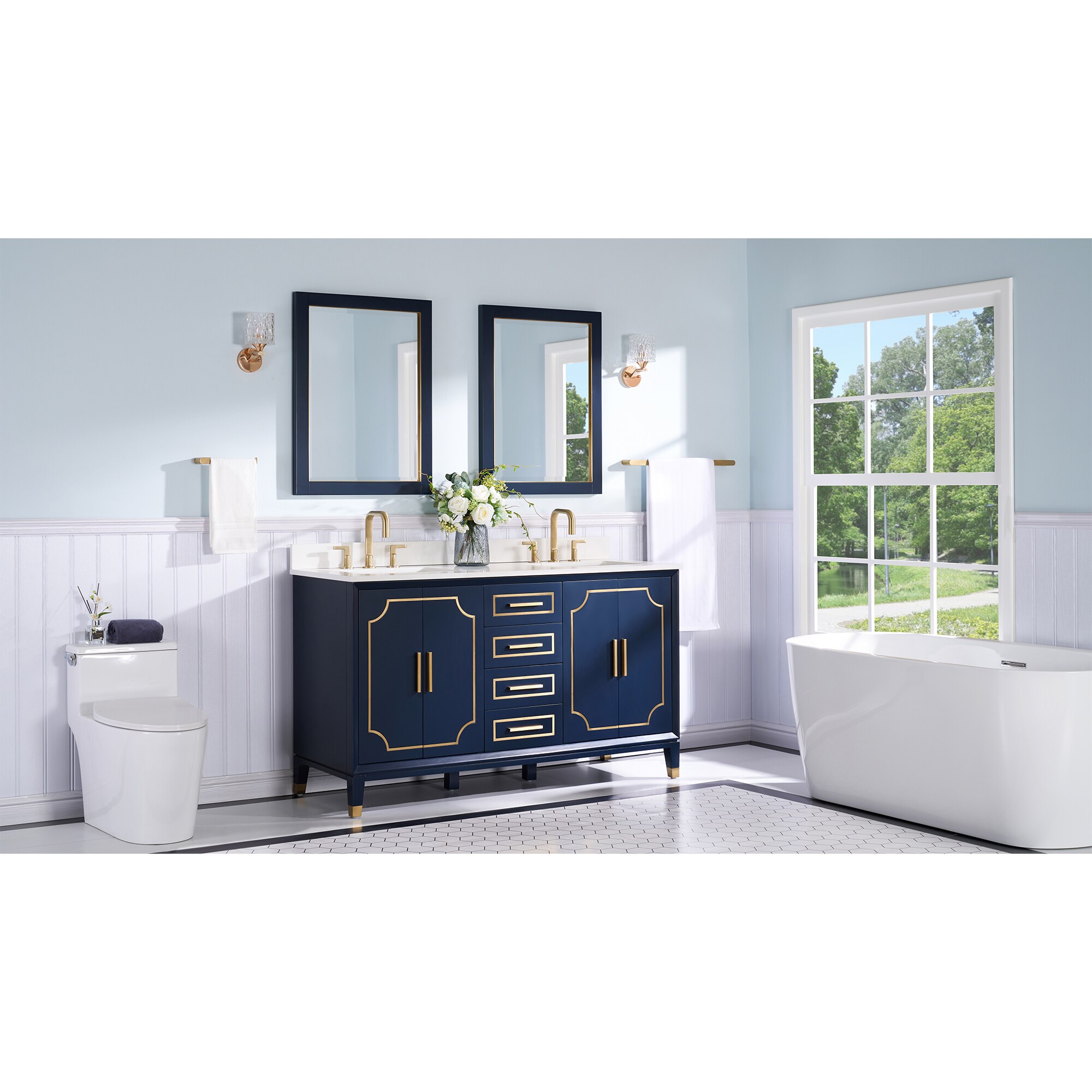WELLFOR MELODY60QZ-NB Bath-Vanity-Combo - View #4