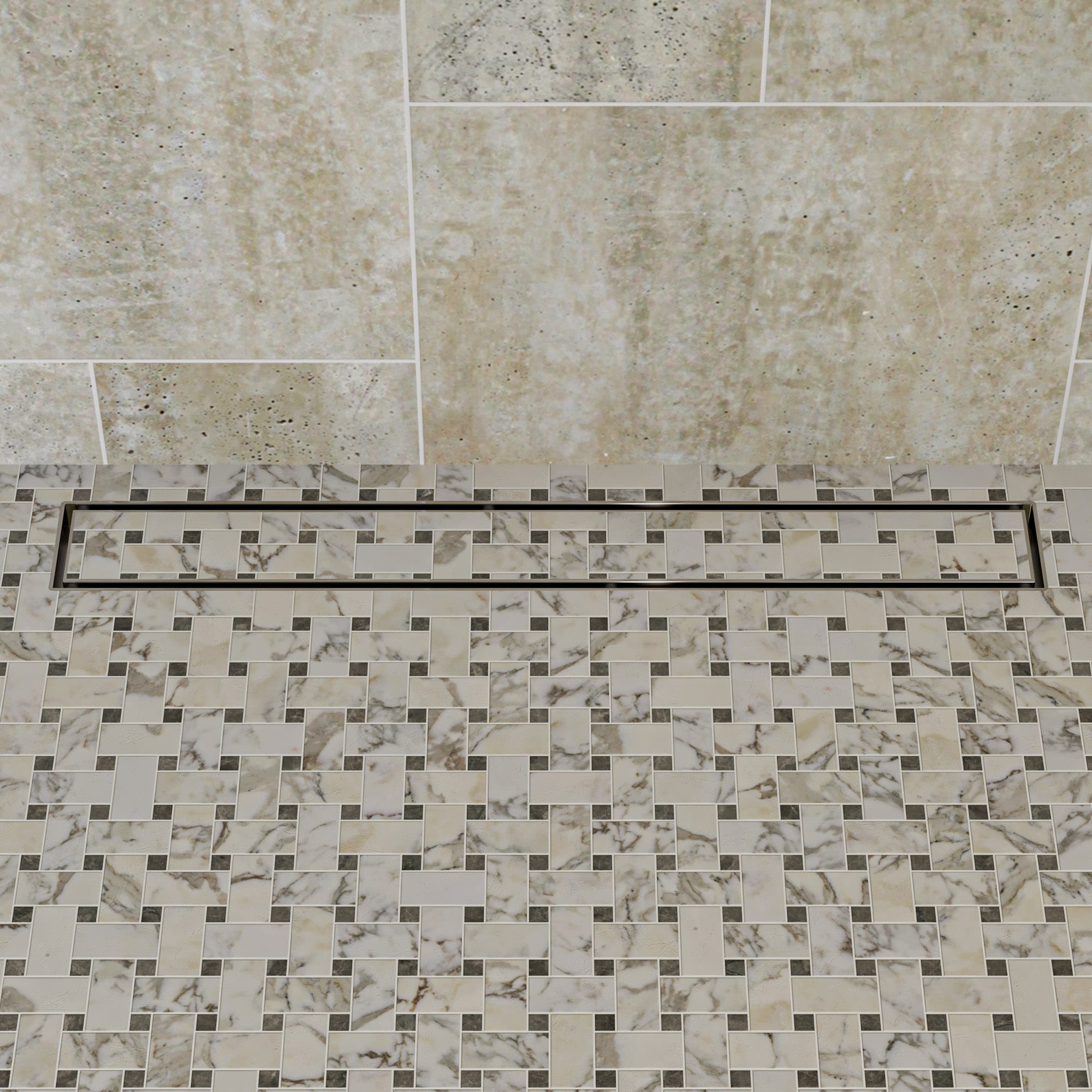 ALFI ABLD24A 3-in x 24-in Brushed Stainless Steel Linear shower drain  