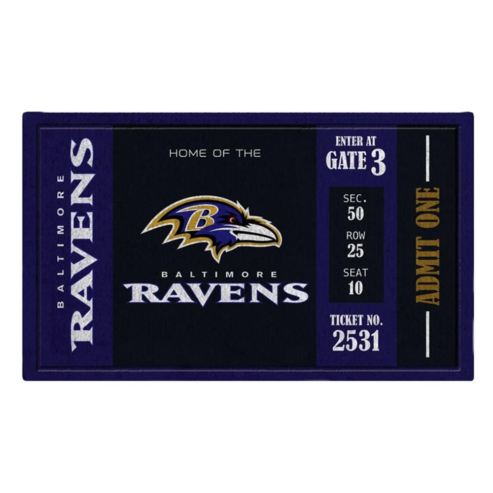 Team Sports America Baltimore Ravens 2-ft x 2-ft Indoor Rectangle