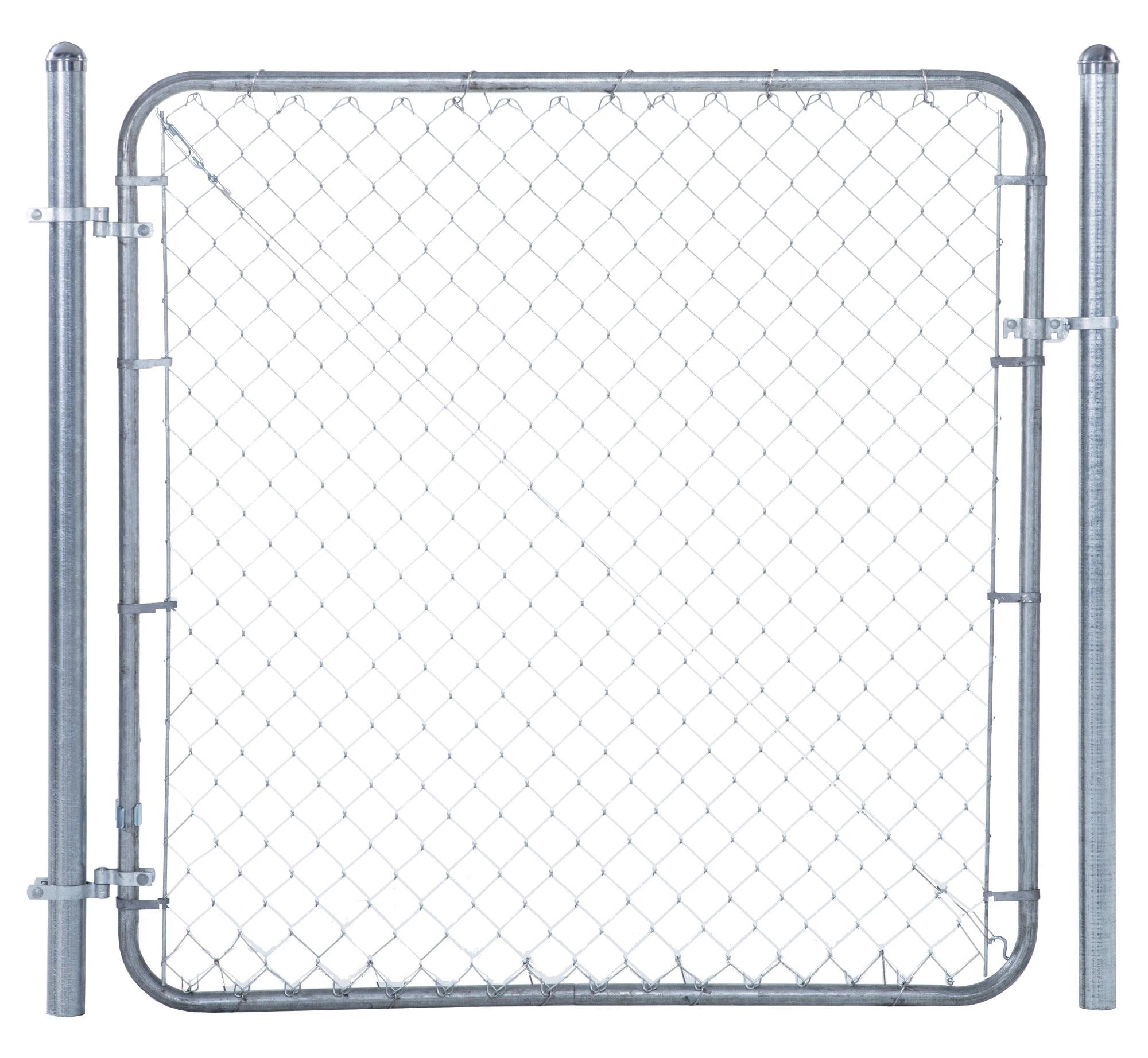 Fit Right 6-ft H x 6-ft W Galvanized Metal Walk-thru Chain Link Fence Gate  Kit with Mesh Size 2-in in the Chain Link Fencing department at