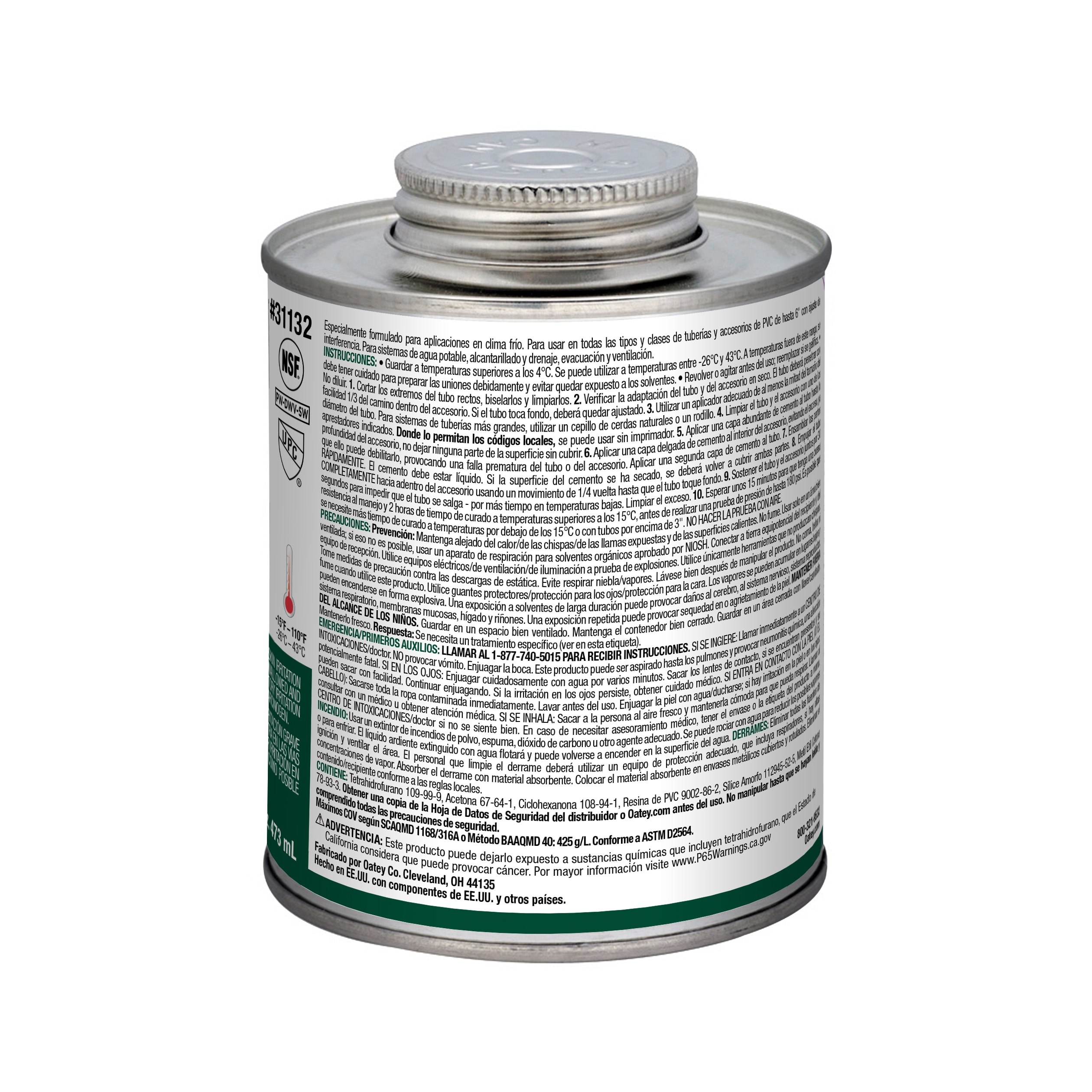 Oatey 31132L Pipe-Cements-Primers-Cleaners - View #10