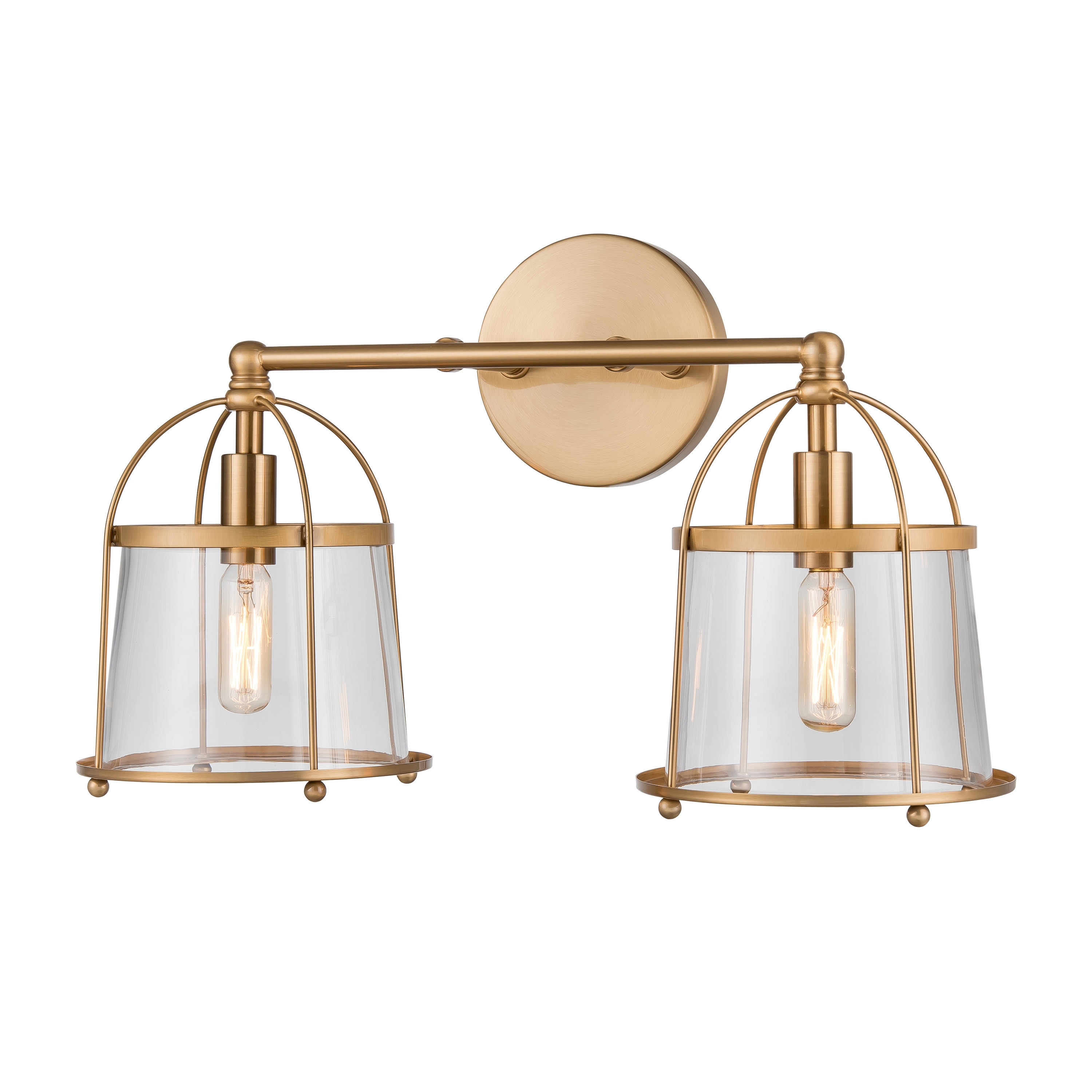 Westmore by ELK Lighting LWVL-220308200 Langford 17-in 2-Light Satin Brass LED Transitional Vanity Light