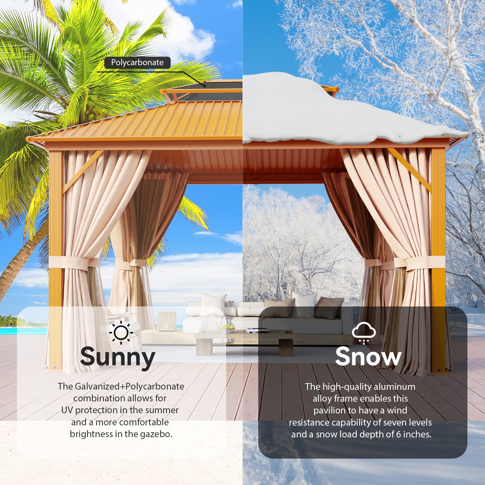 AOXUN SG301YE01A-QF Wood-Resin-Gazebos - View #7