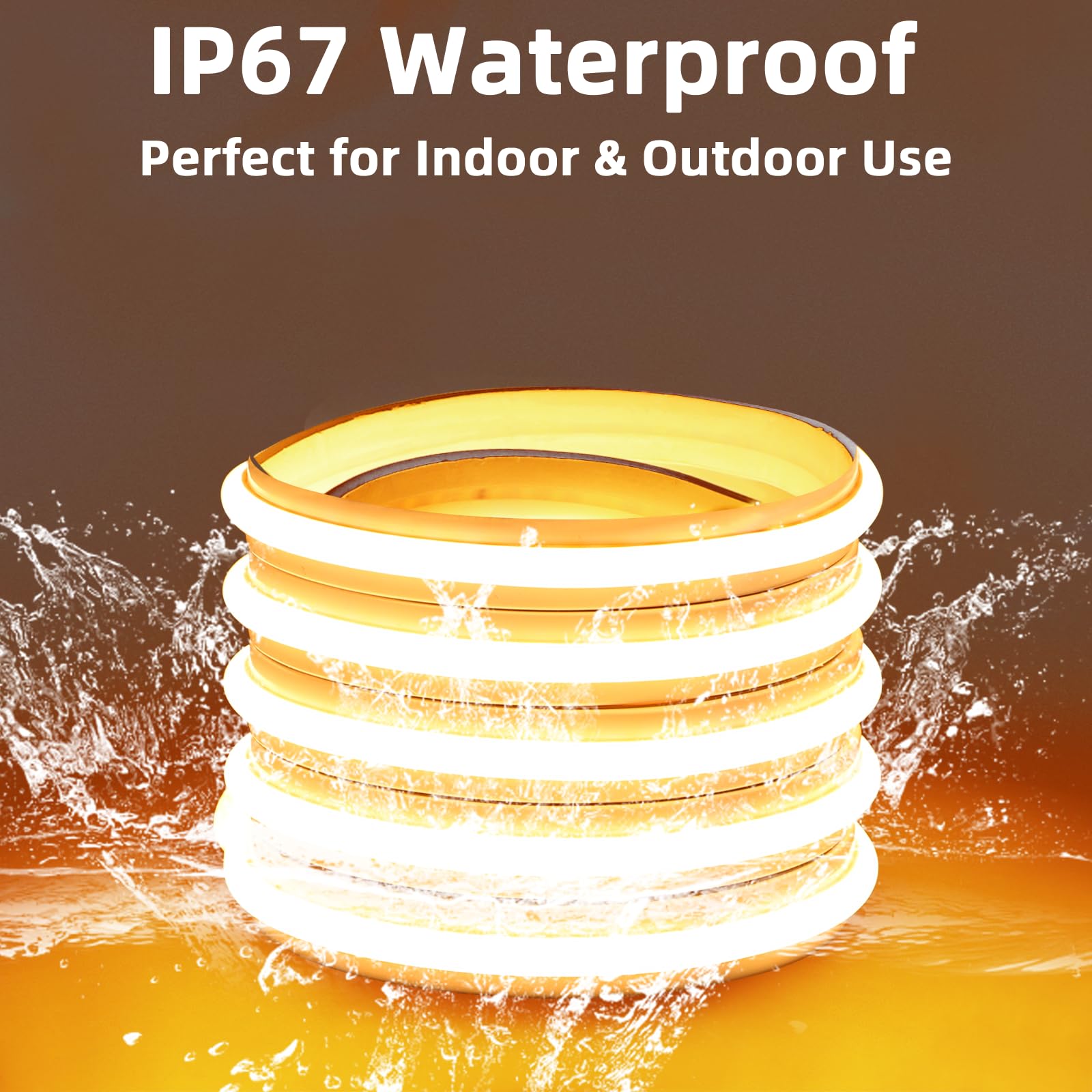 Yichuhaoxi COB LED Strip Light 9.84 Foot Outdoor Indoor Waterproof IP67 ...
