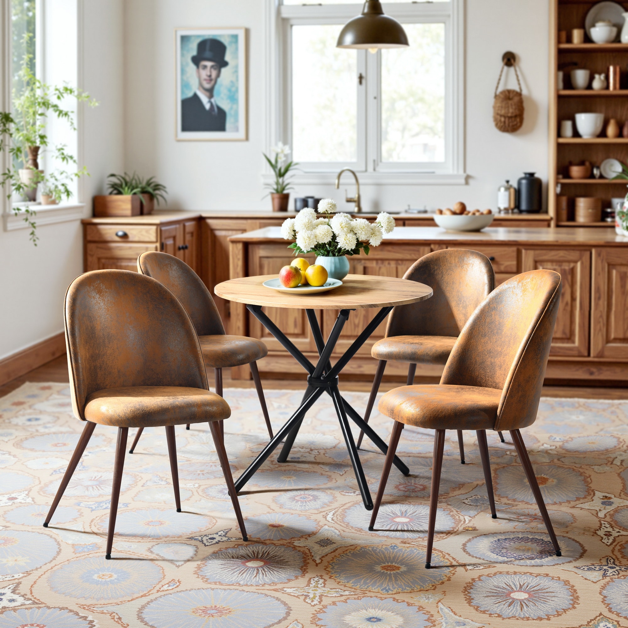 Homy Casa HAVEN BROWN 4PK Dining-Chairs - View #2