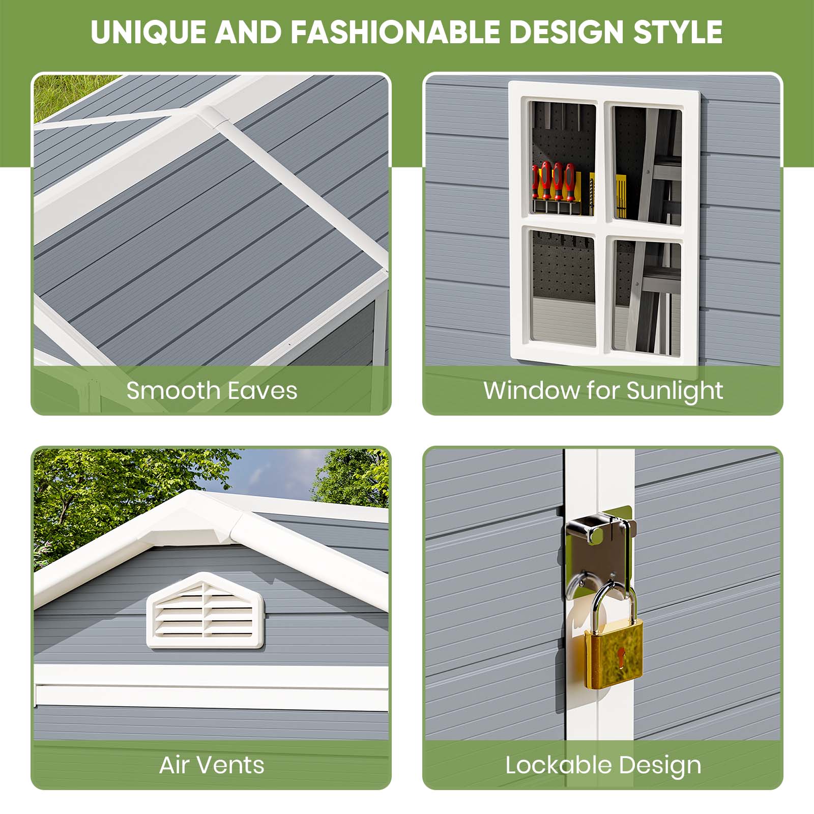 Patiowell WES-0381A-L4 Vinyl-Resin-Storage-Buildings - View #6