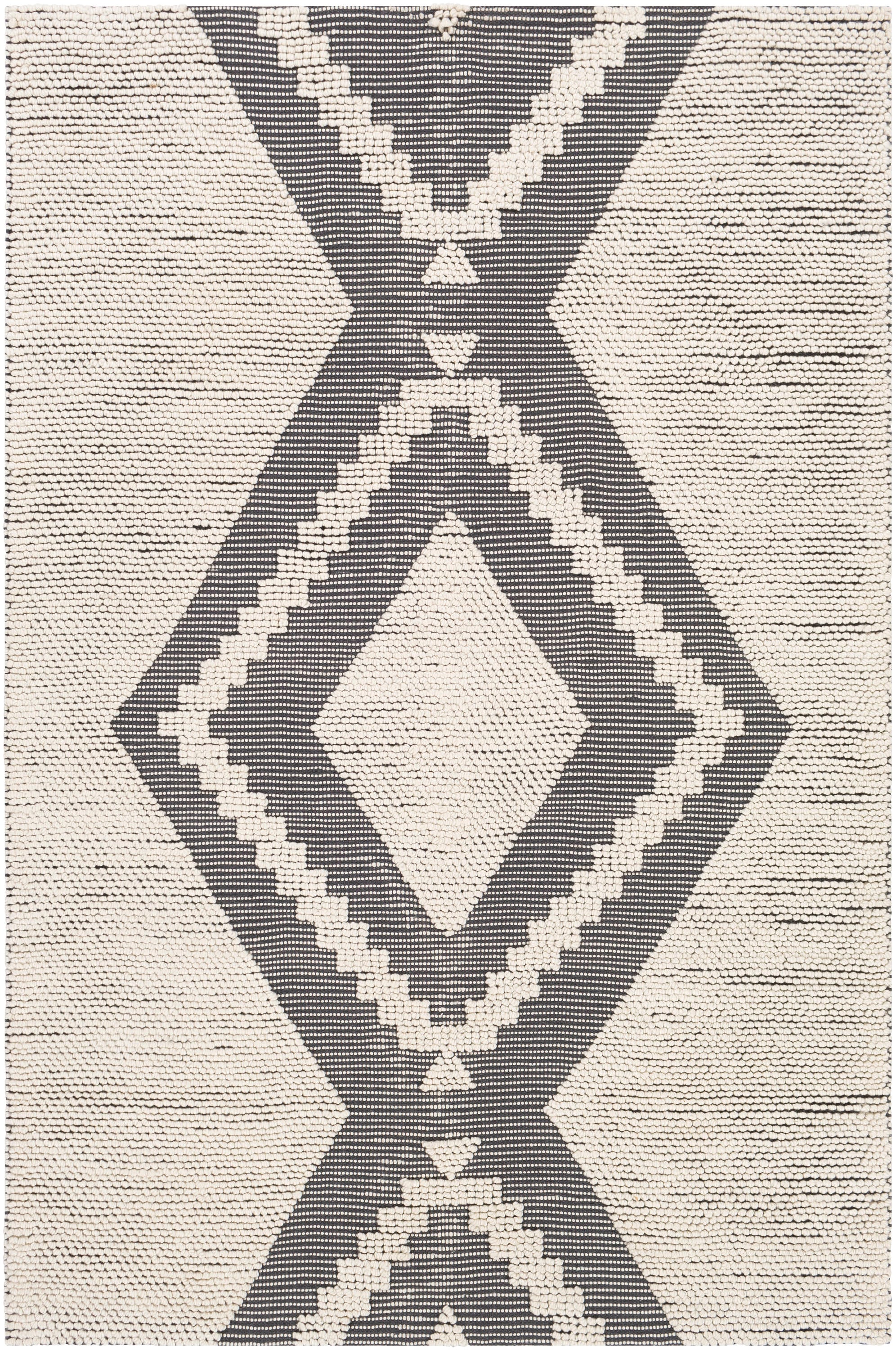 Surya AZA2300-23 Azalea 2 x 3 (ft) Tufted Synthetic Charcoal Rectangular Indoor/Outdoor Medallion Moroccan Area rug