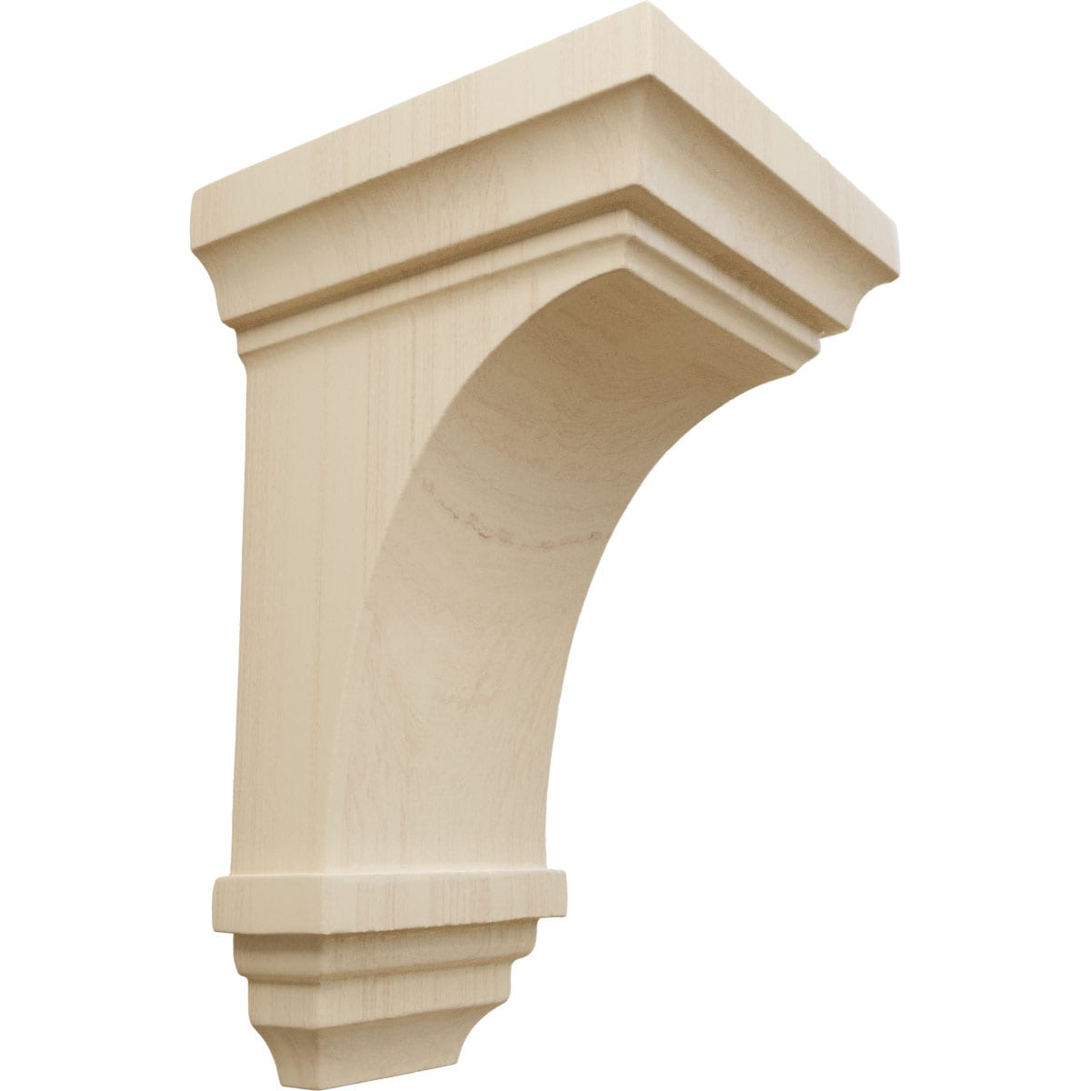  CORW03X03X06JERW 3.5-in x 3.75-in x 6.0-in Unfinished Rubberwood Wood Paintable/Stainable Corbel