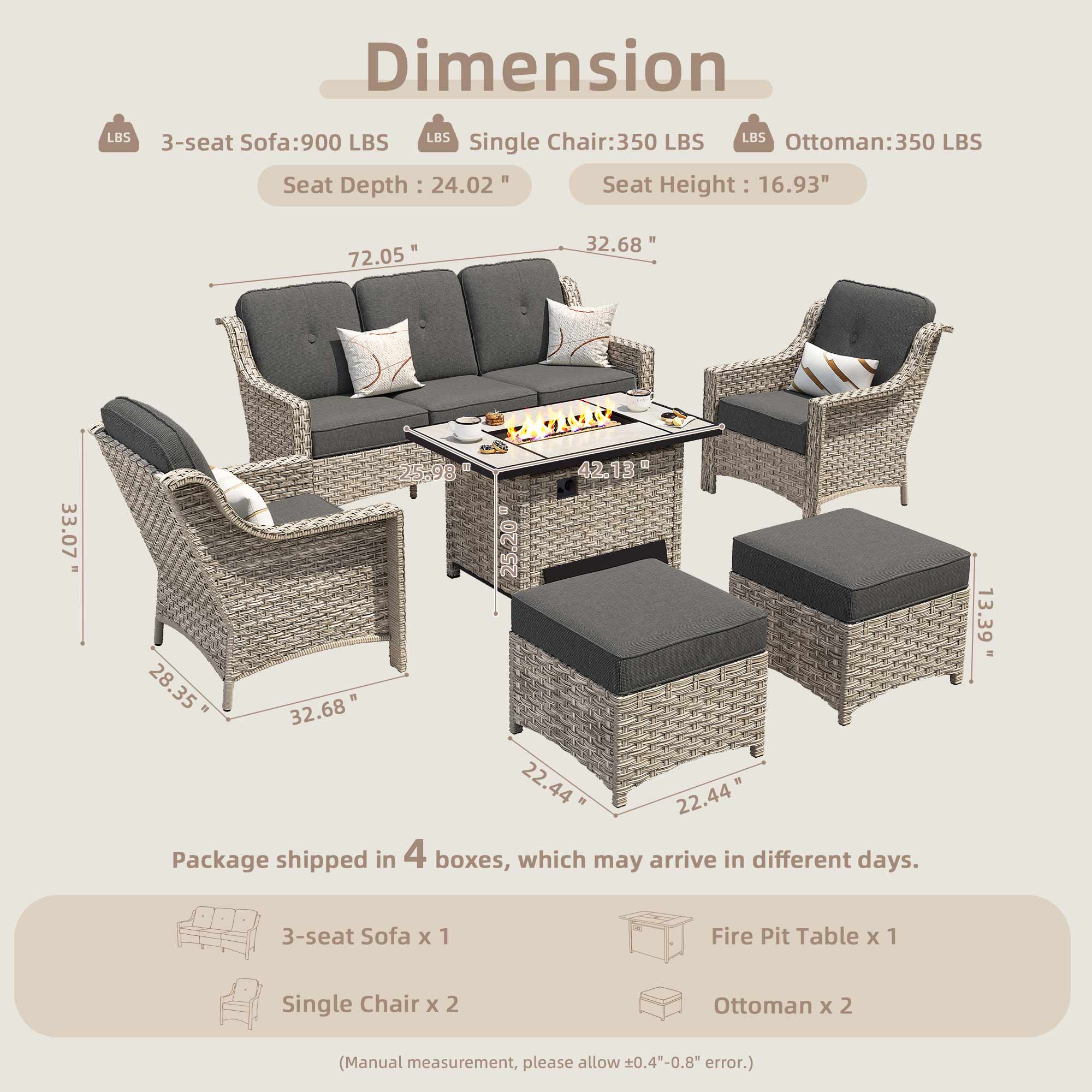 weaxty HMBCFP-PAD106 Patio-Conversation-Sets - View #7