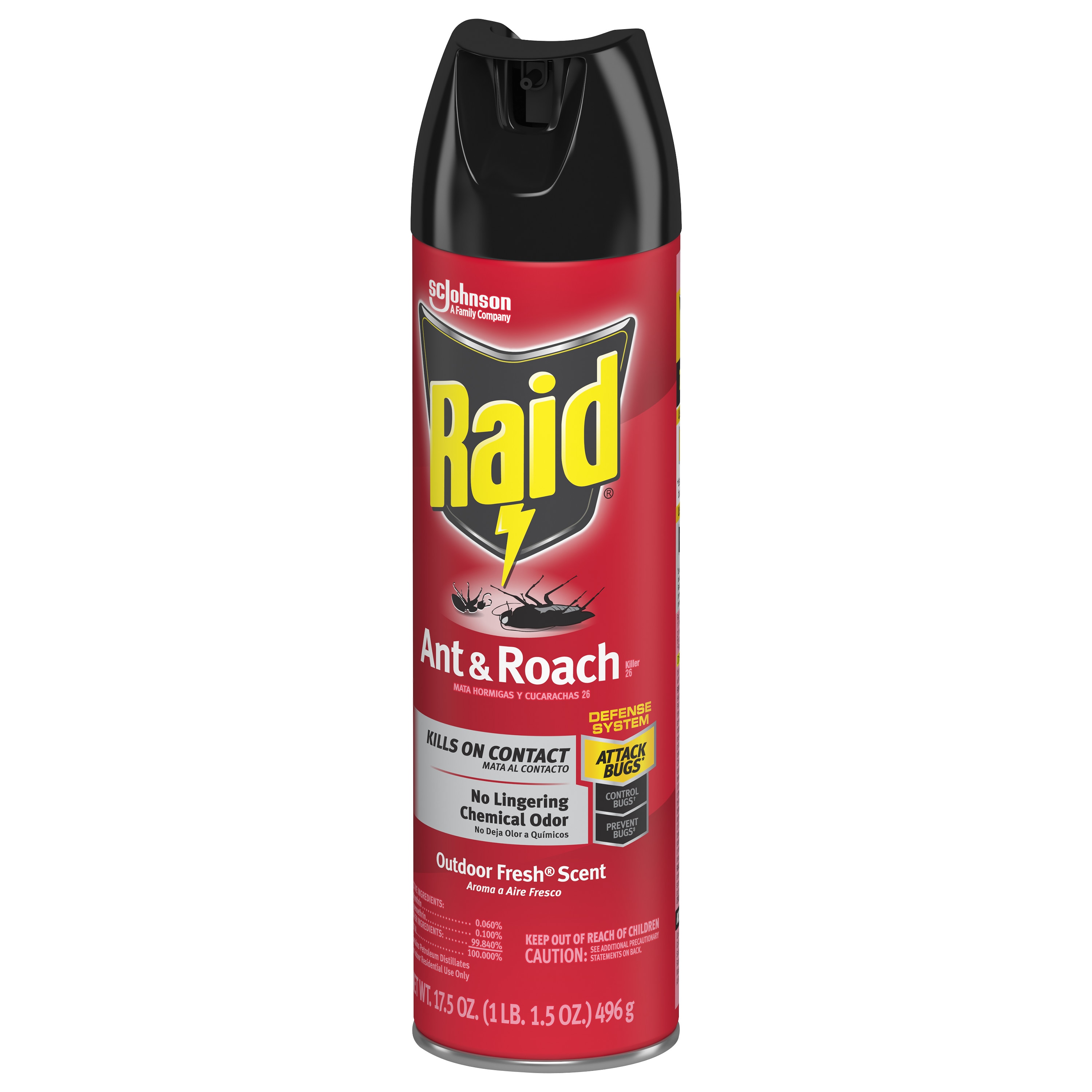 Raid Ant & Roach Killer Spray For Listed Bugs, Keeps Killing for Weeks,  Lavender Scent, 17.5 oz