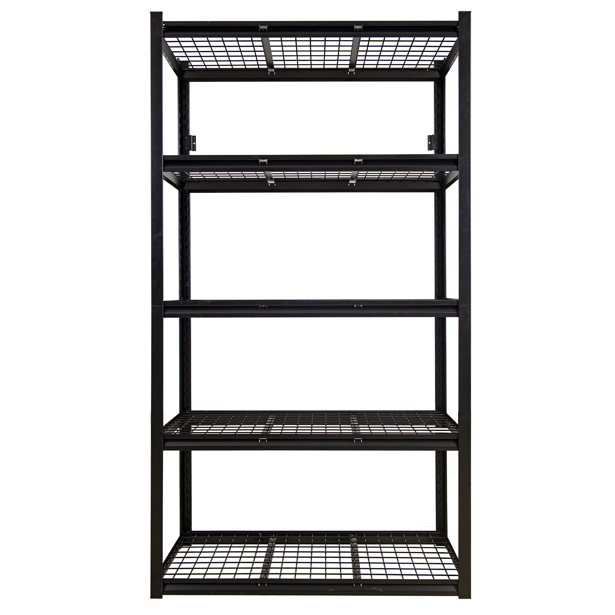 Outopee LO2G51000613 Metal Heavy Duty 5 -Tier Upright ( 39.37 W x 17.72 D x 72.04 H ) ( Black , ( 500-lb lbs. Capacity Per Shelf )