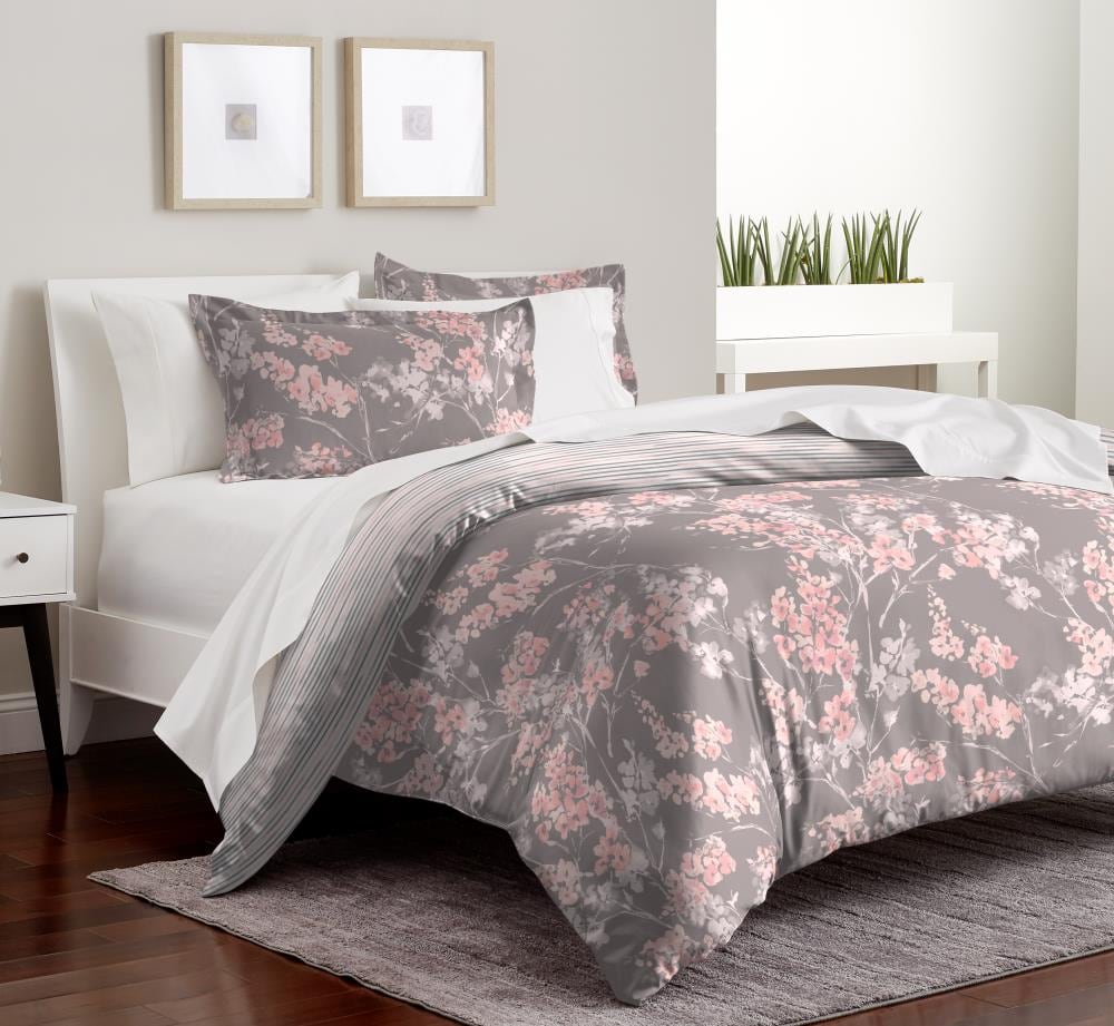 allen + roth Cherry Blossom Floral King Comforter Cotton in the
