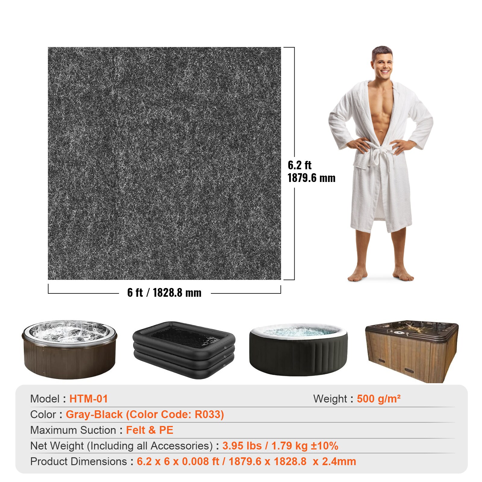 VEVOR RSYGDTDFX74X2A6JVV0 Carpet-Panel - View #7