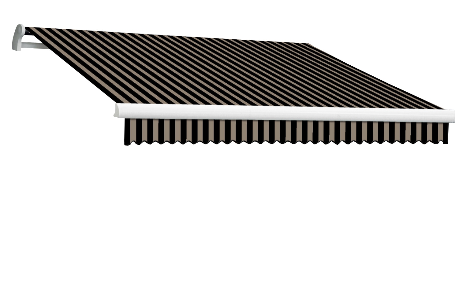 Awntech MTL24-53-KT 168-Inches Wide x 120-Inches Projection x 8-Inches Height Fabric Striped Patio Awning