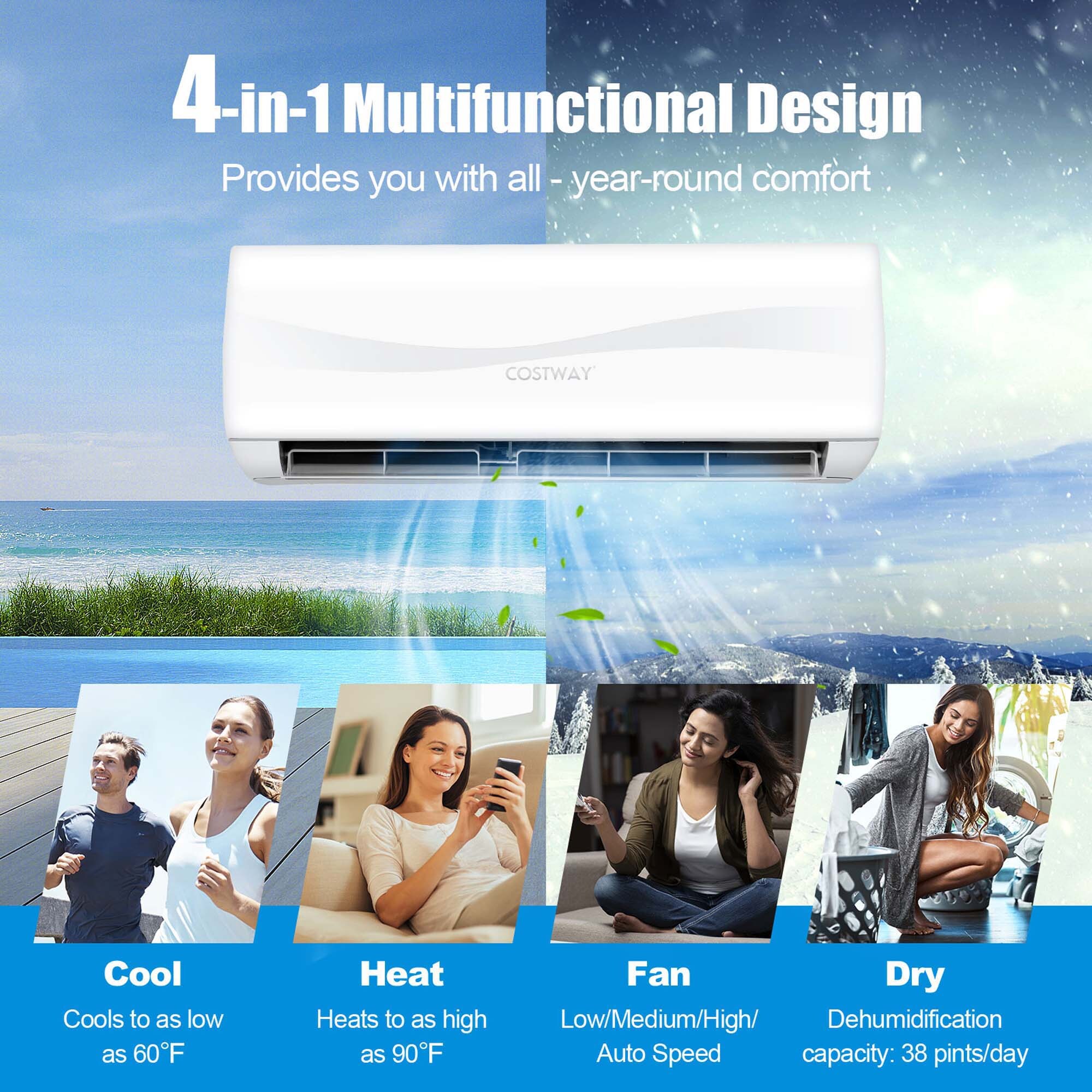 Costway LWS00229 Wall-Air-Conditioners - View #4
