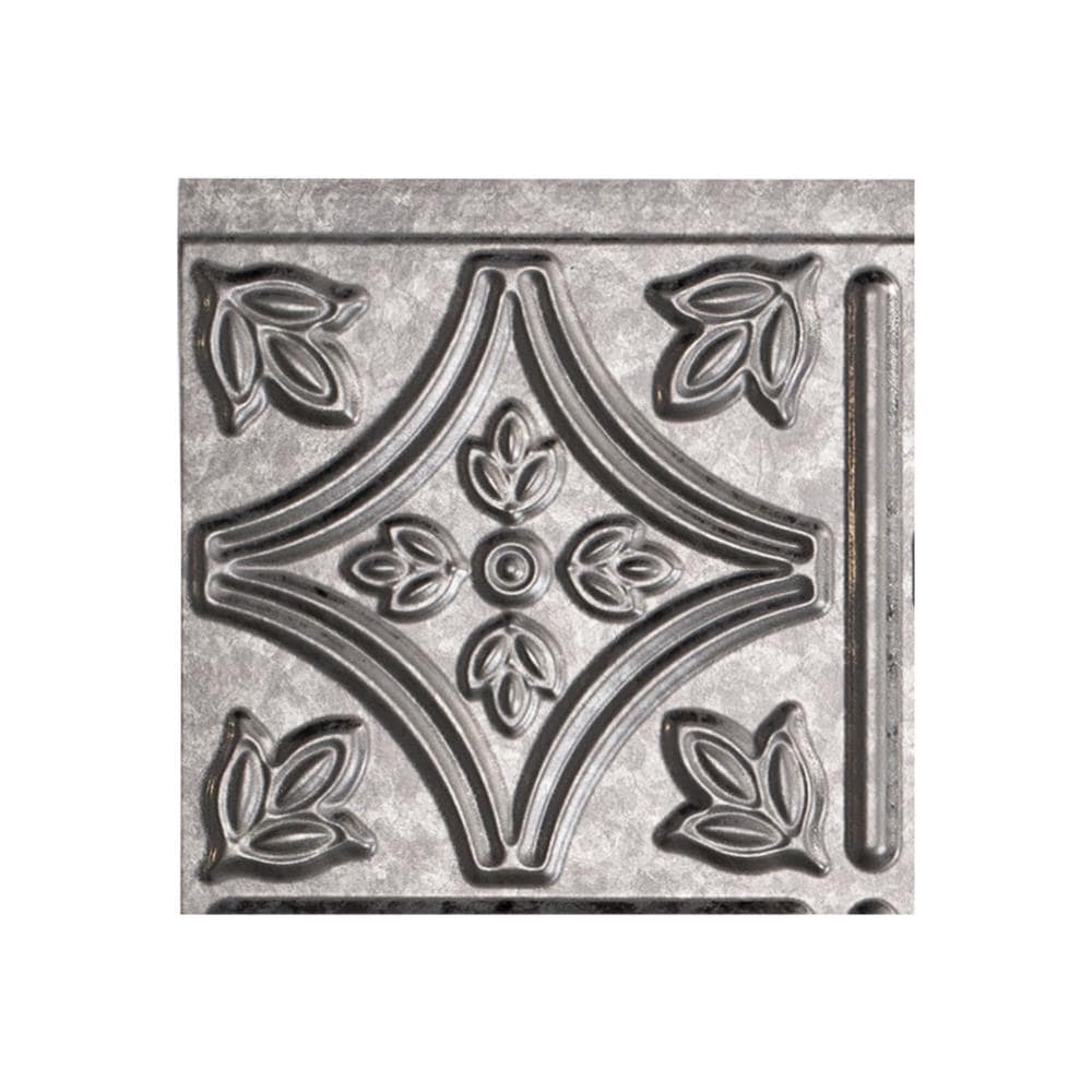 Fasade X5030 Sample - Galvanized Steel 6-in x 6-in Multi-finish PVC Wall Tile