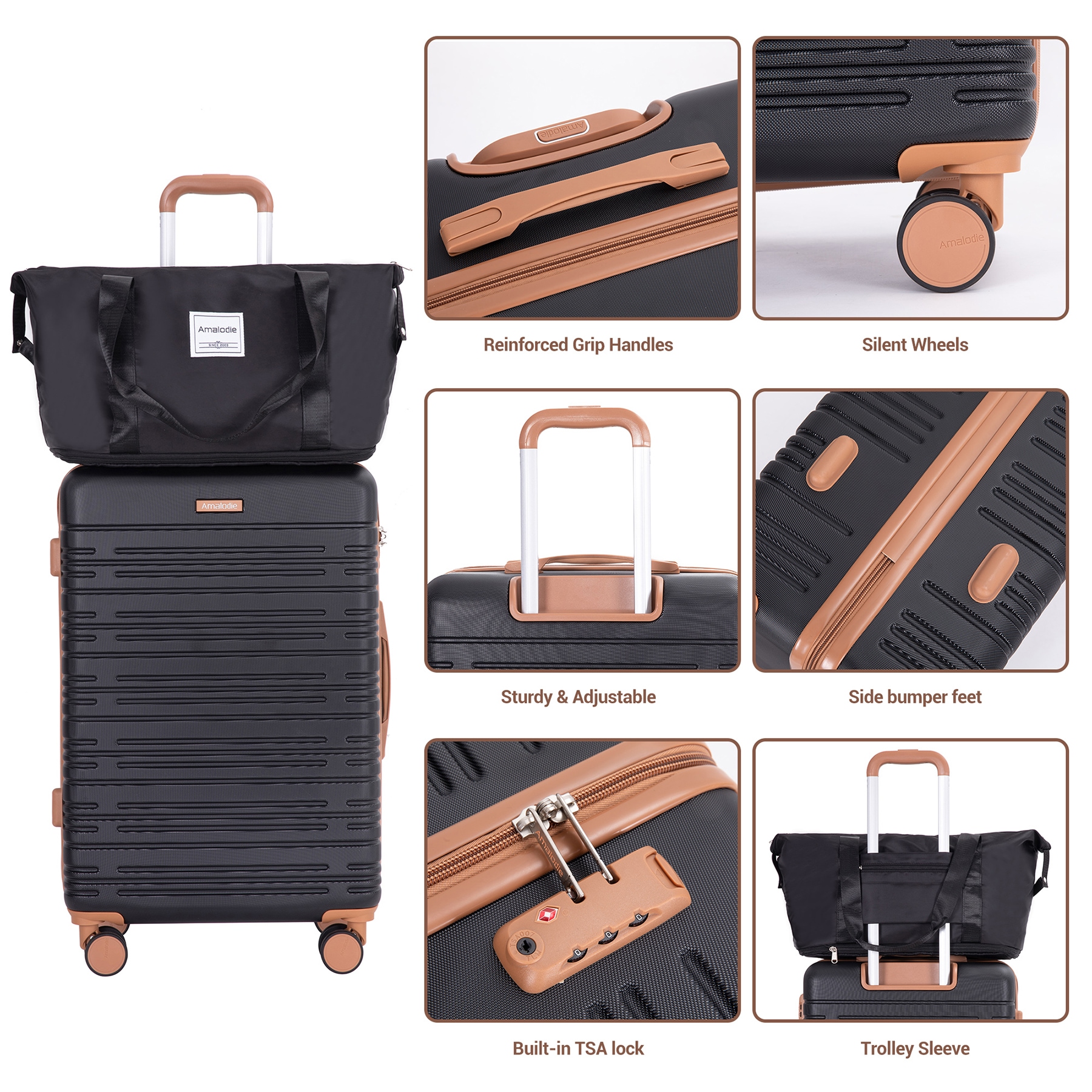 SINOFURN SYD9400015BK Luggage-And-Luggage-Sets - View #4