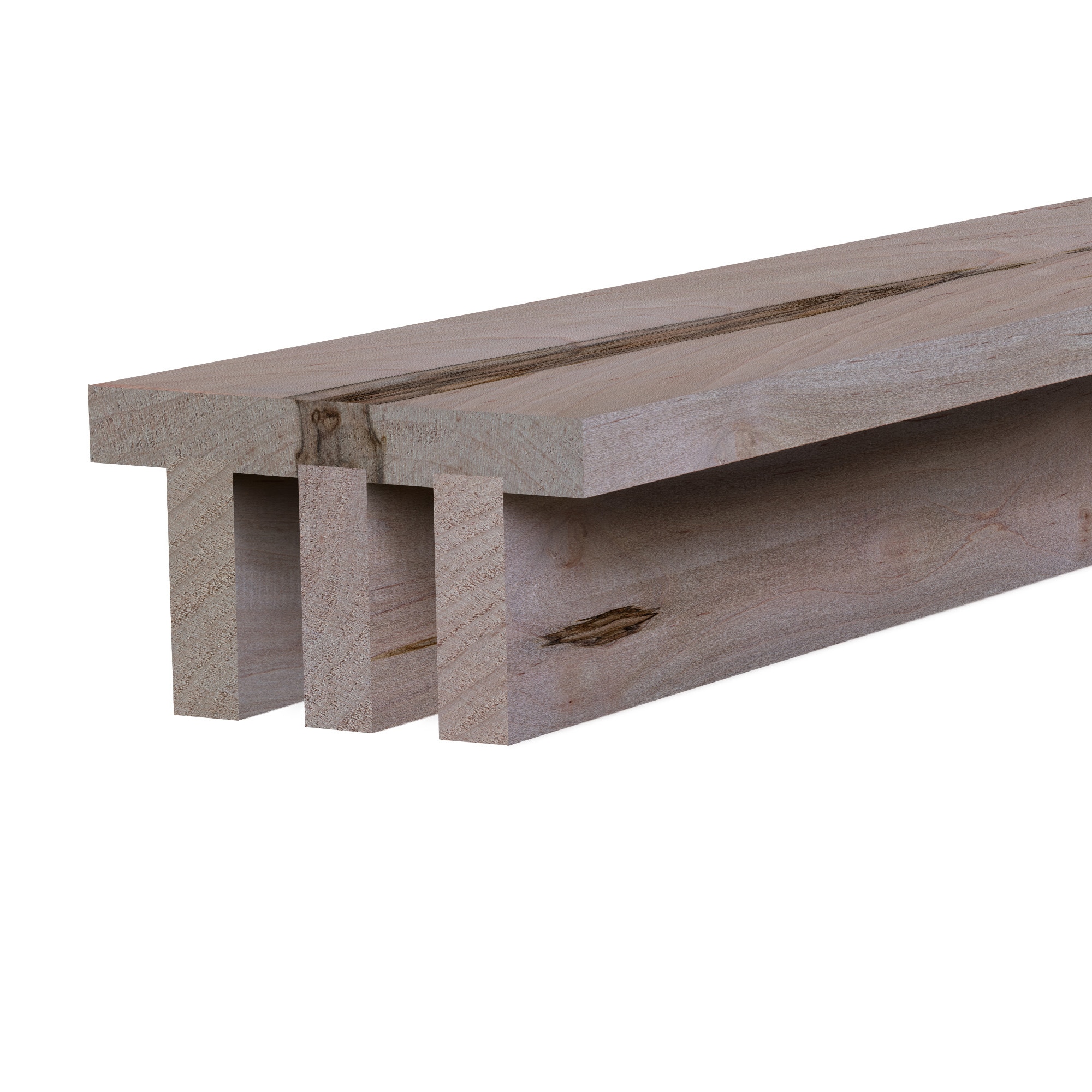 Ornamental Mouldings BEAMRUS03-92SMP5X3 3.125-in x 5.5-in x 92-in Rustic Soft Maple Unfinished Wood H-Shaped Decorative Beam