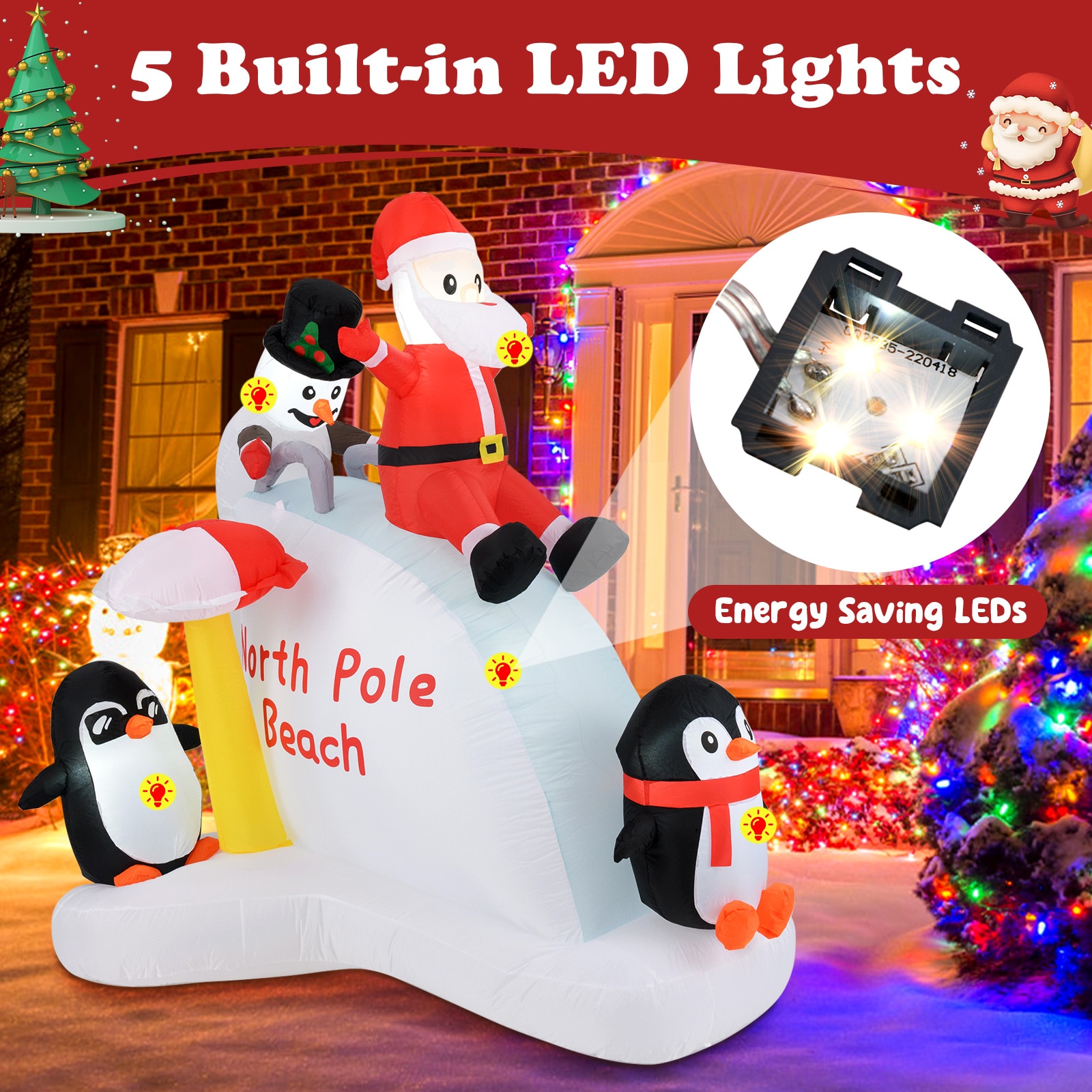 WELLFOR HYG24008US Christmas-Inflatables - View #4