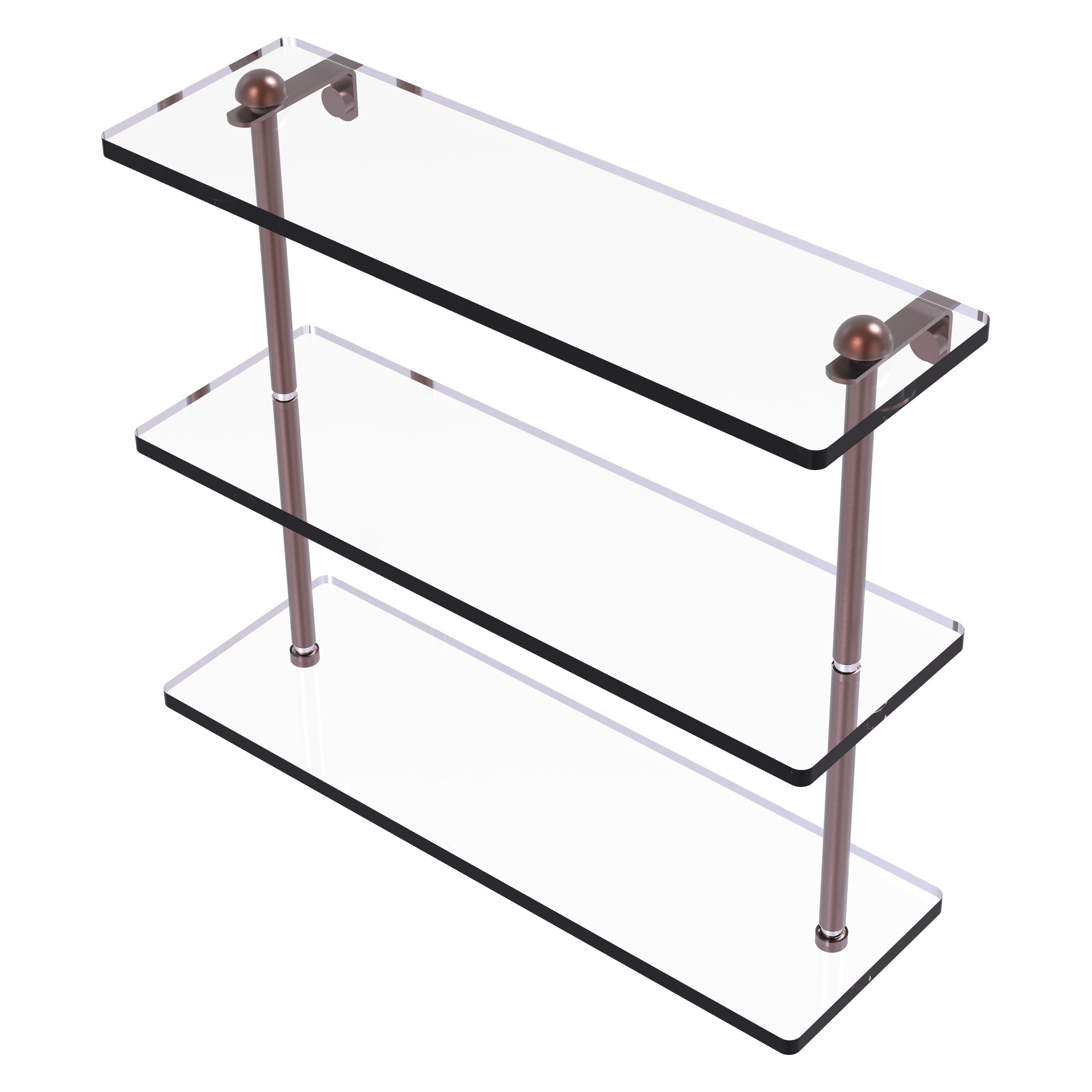 Allied Brass RC-5/16-CA Antique Copper 3 -Tier Wall mount Corner Bathroom Shelf ( 16-in x 15-in x 5-in )