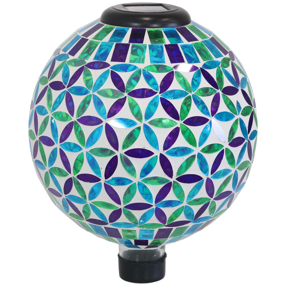 Sunnydaze Decor ZIB-518 10-in Diameter Multi-Color Blown glass Gazing ball