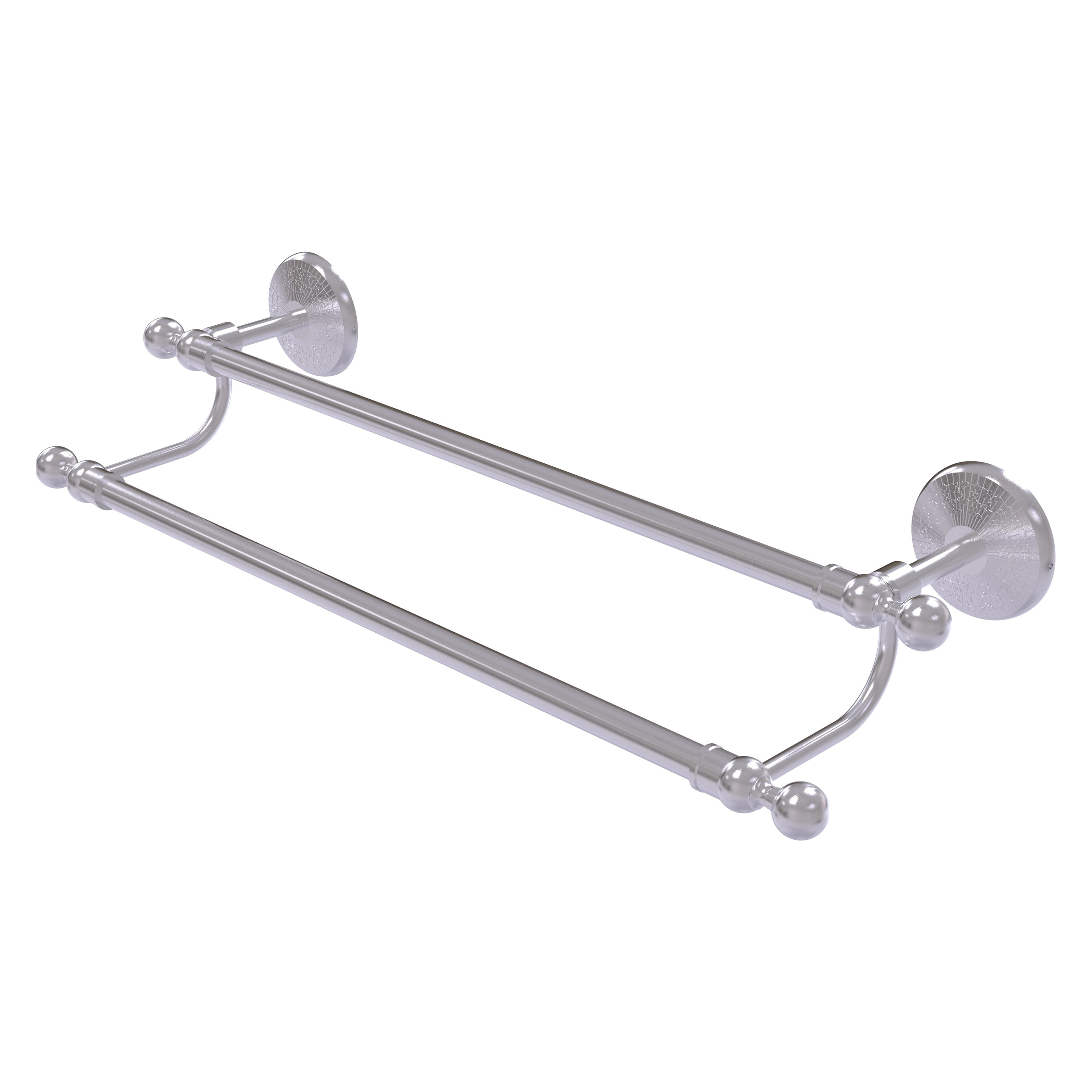 Allied Brass MC-72/24-SCH Monte Carlo 24-in double Satin Chrome Wall mount Double Towel Bar
