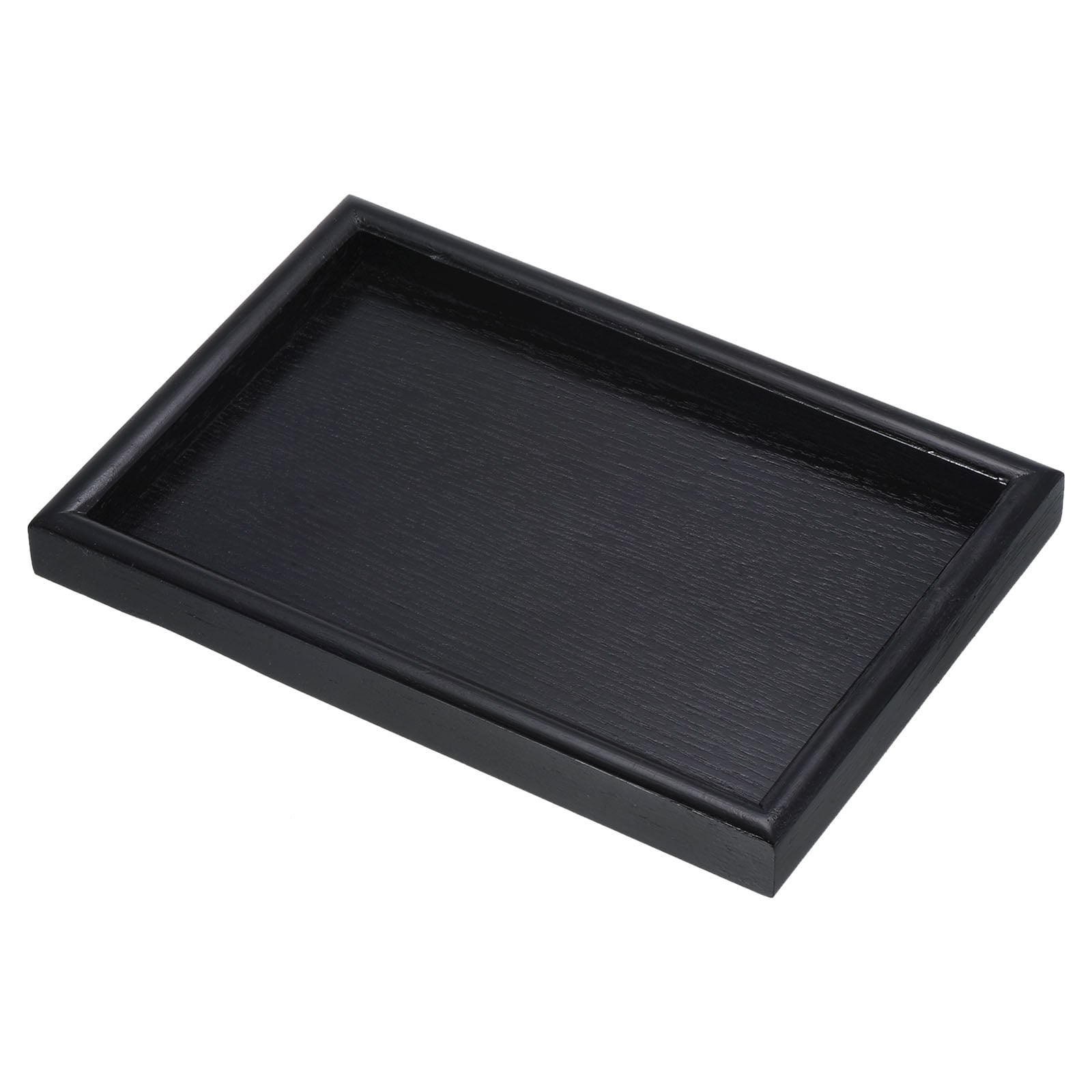 PATIKIL Wood Serving Tray 9x6 Inch Outer Base Rectangular Decorative Platter for Home Decor Kitchen Table Candle Holder Black #S25112700UX1830