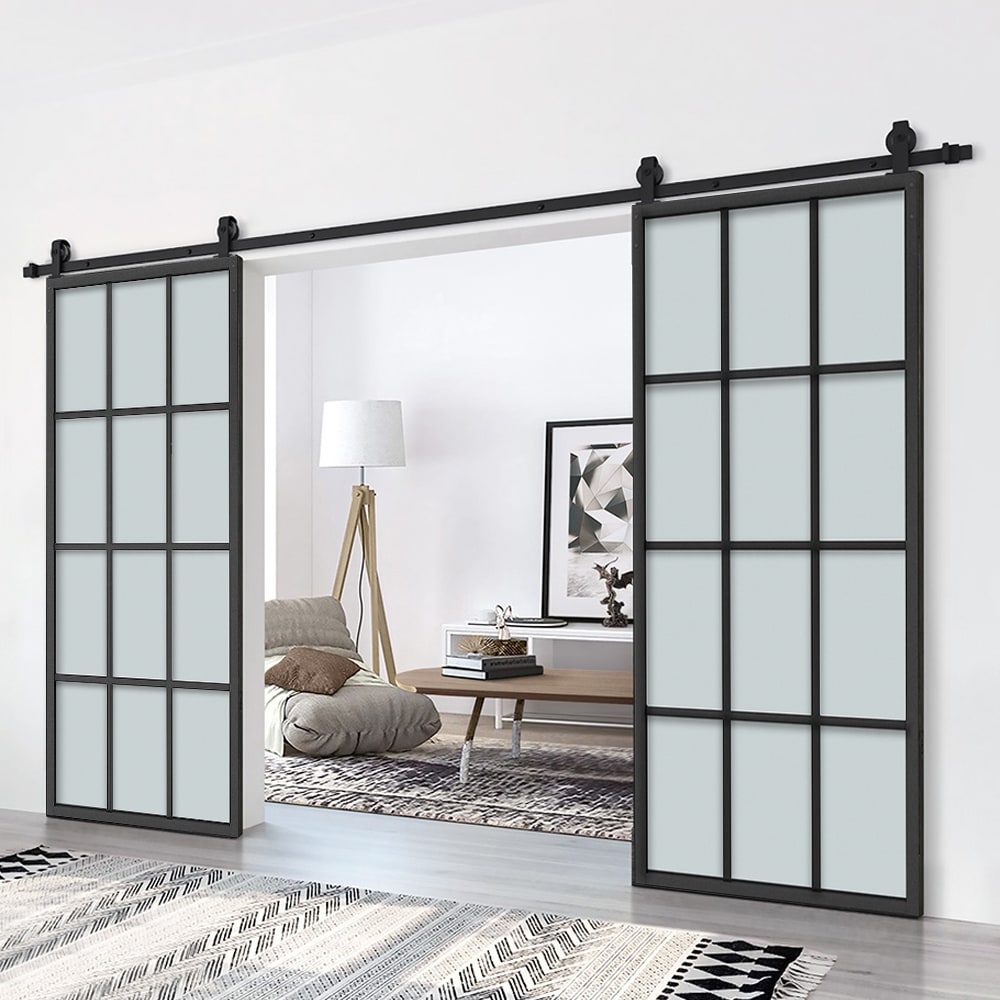 CALHOME LKM12-36-FR(2)+CN-MK Barn-Doors - View #2